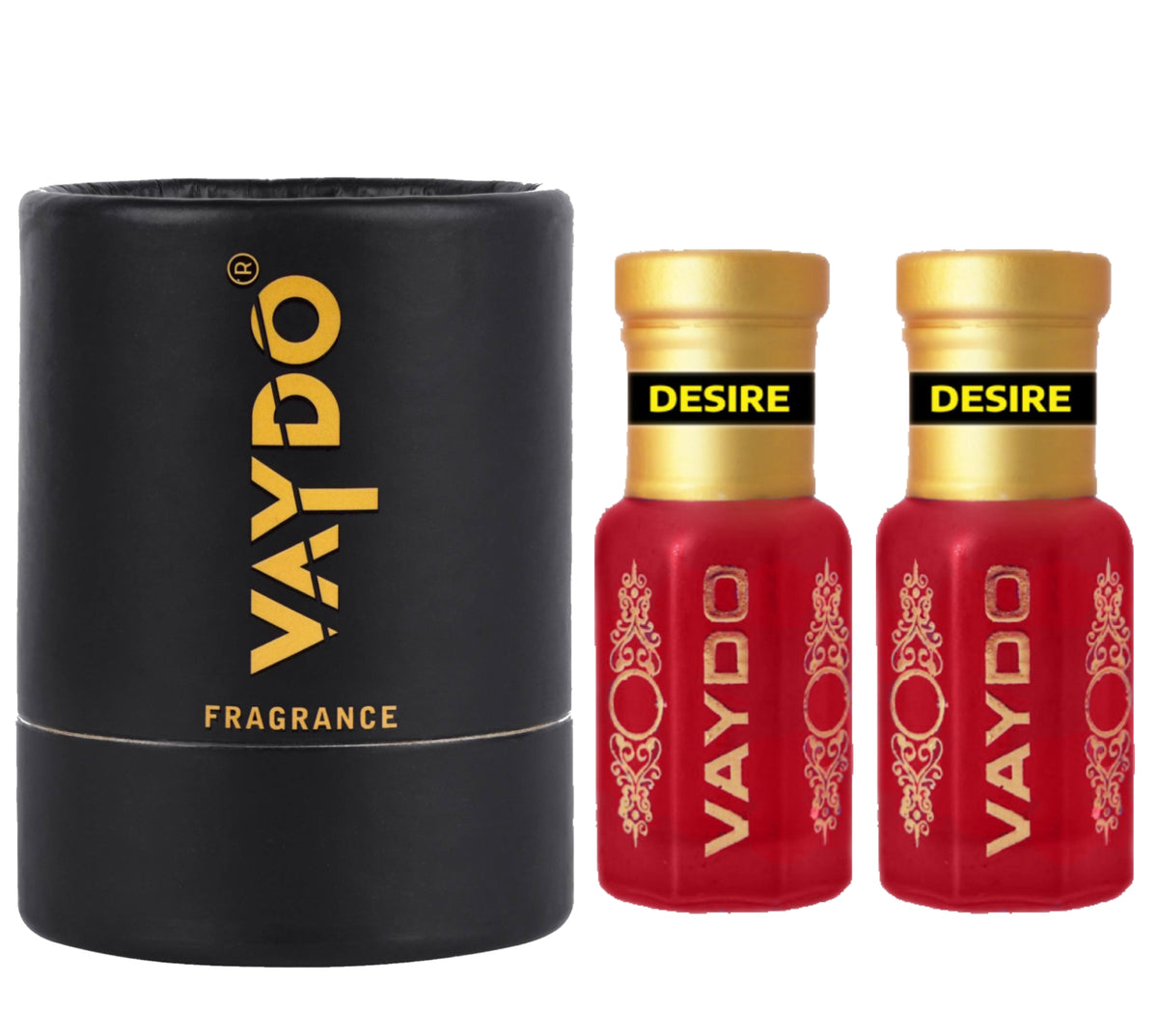 vaydo Perfume Oil Alcohol-free Desire Attar 6+6ML for Unisex Pure Natural Fragrance Floral Attar