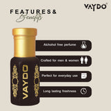 vaydo POISON Perfume Oil Alcohol-free Attar 6ML for Unisex Pure Nutural Fragrance Floral Attar