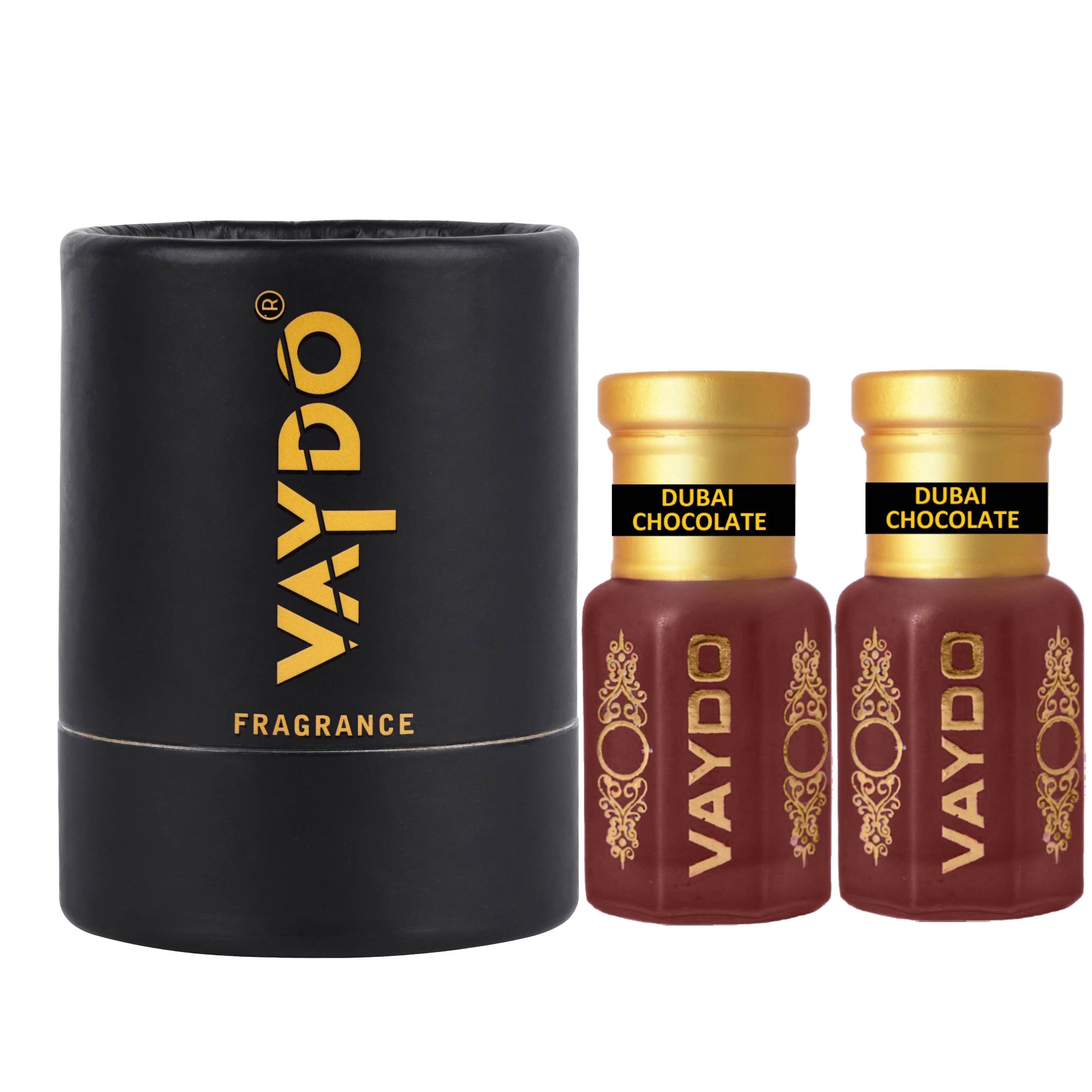 vaydo Luxury DUBAI CHOCOLATE Alcohol Free Long Lasting Roll-On Attar Perfume Gift Set For Unisex
