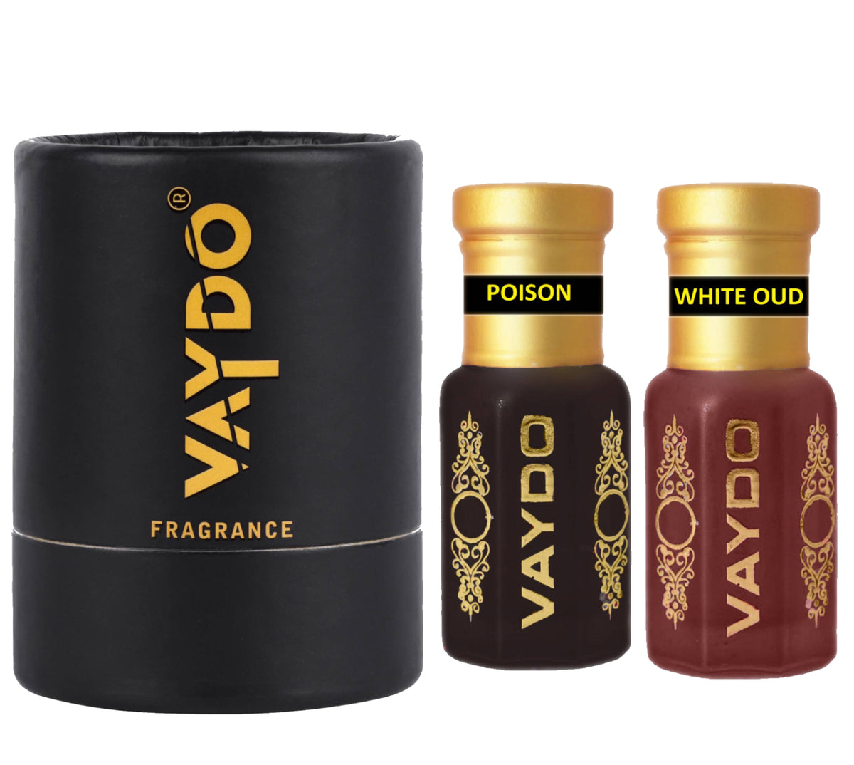 vaydo Perfume Oil Alcohol-free Attar 6+6ML for Unisex Pure Natural Fragrance Floral Attar