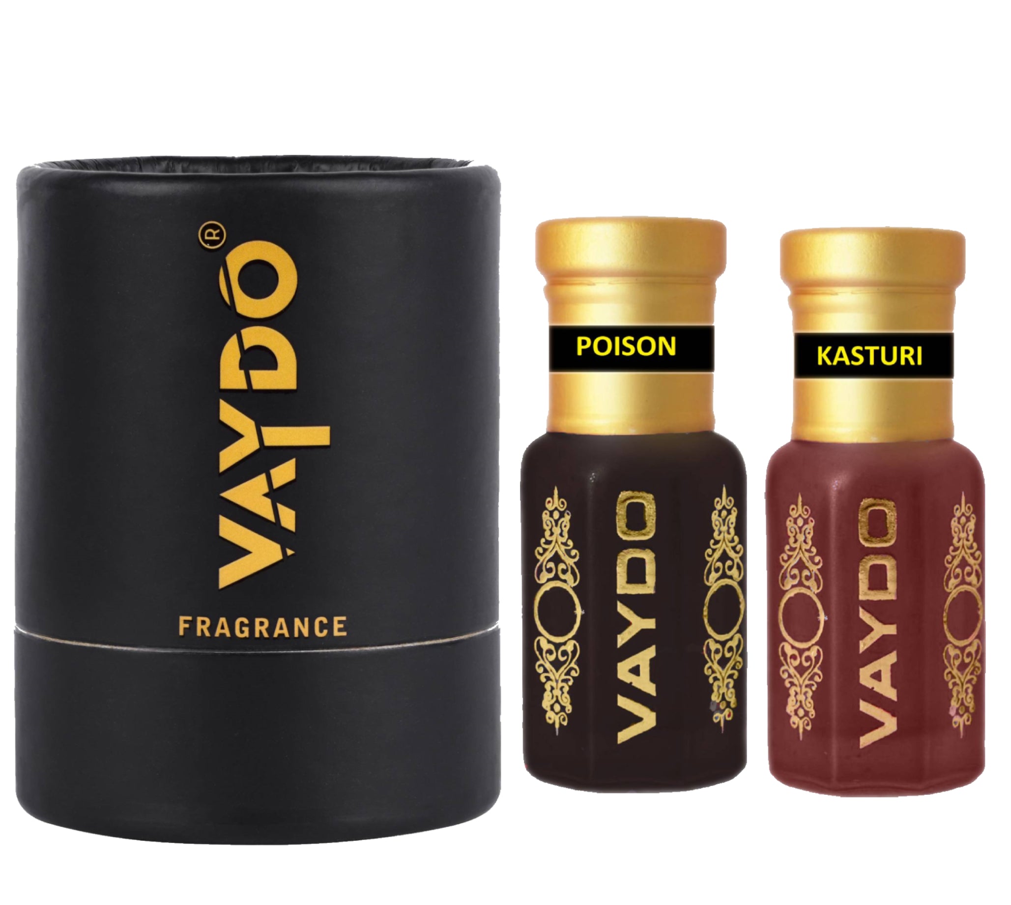 vaydo Perfume Oil Alcohol-free Attar 6+6ML for Unisex Pure Natural Fragrance Floral Attar