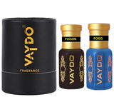 vaydo Perfume Oil Alcohol-free Attar 6+6ML for Unisex Pure Natural Fragrance Floral Attar