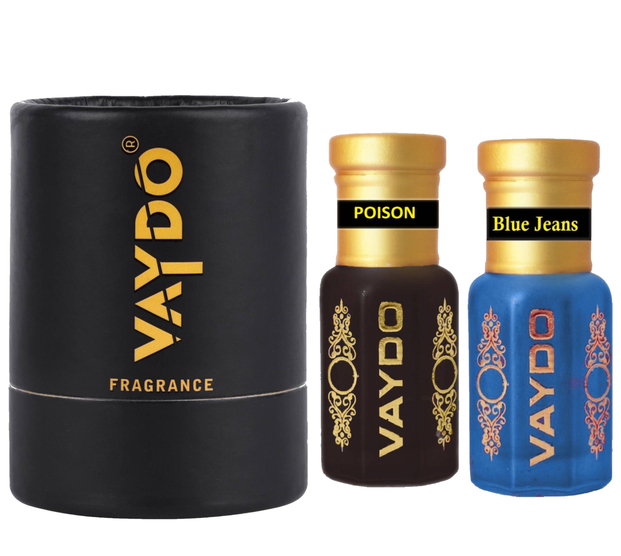 vaydo Perfume Oil Alcohol-free Attar 6+6ML for Unisex Pure Natural Fragrance Floral Attar
