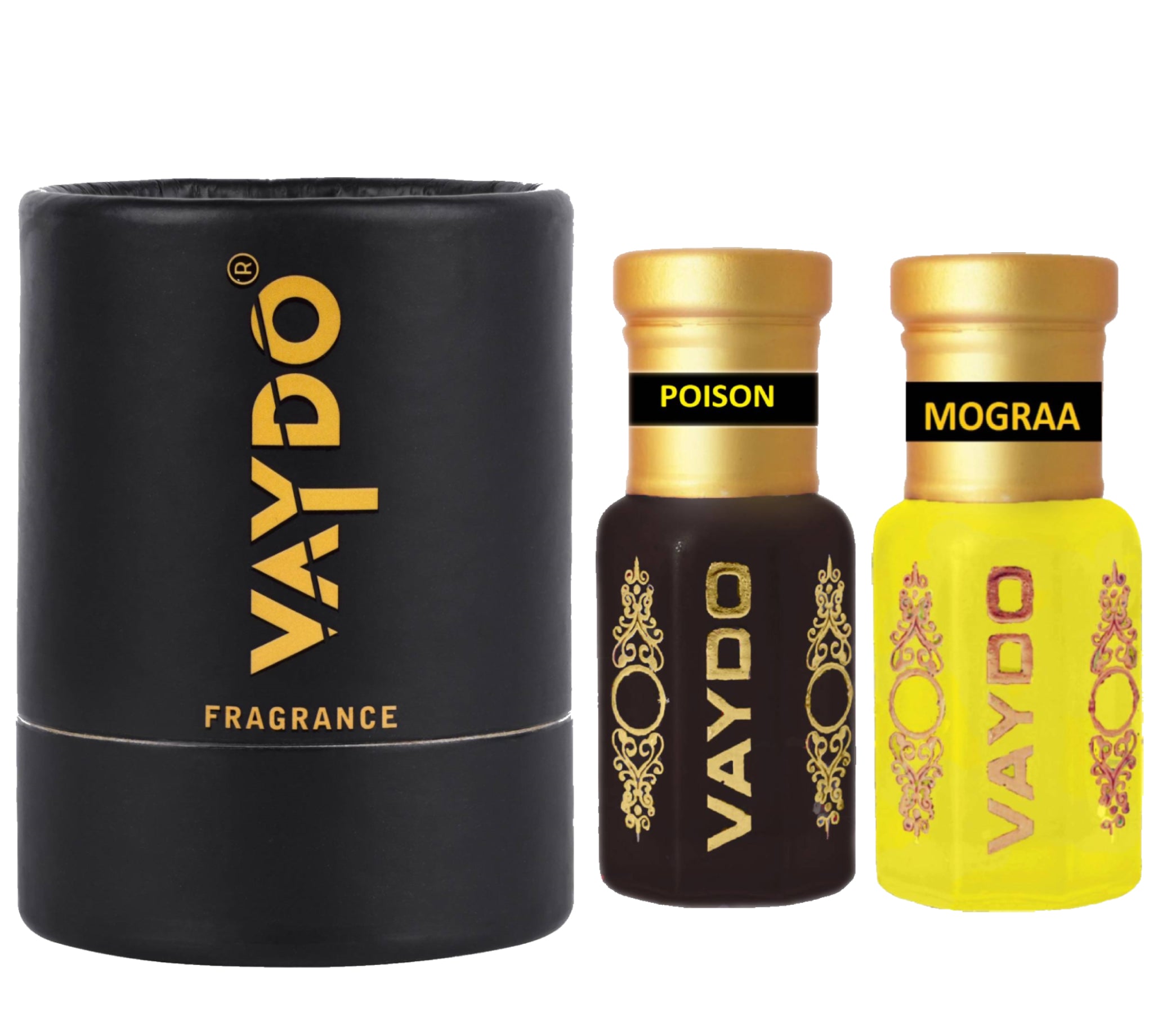 vaydo Perfume Oil Alcohol-free Attar 6+6ML for Unisex Pure Natural Fragrance Floral Attar