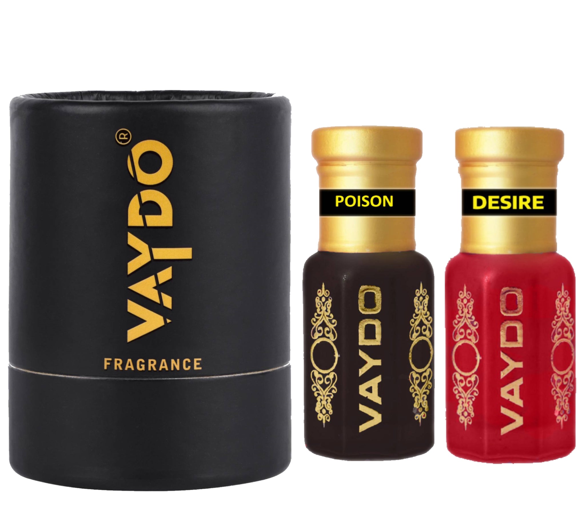 vaydo Perfume Oil Alcohol-free Attar 6+6ML for Unisex Pure Natural Fragrance Floral Attar