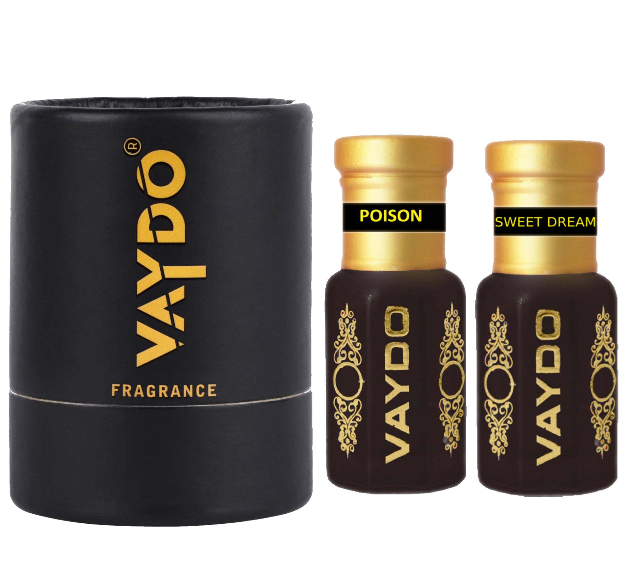 vaydo Perfume Oil Alcohol-free Attar 6+6ML for Unisex Pure Natural Fragrance Floral Attar