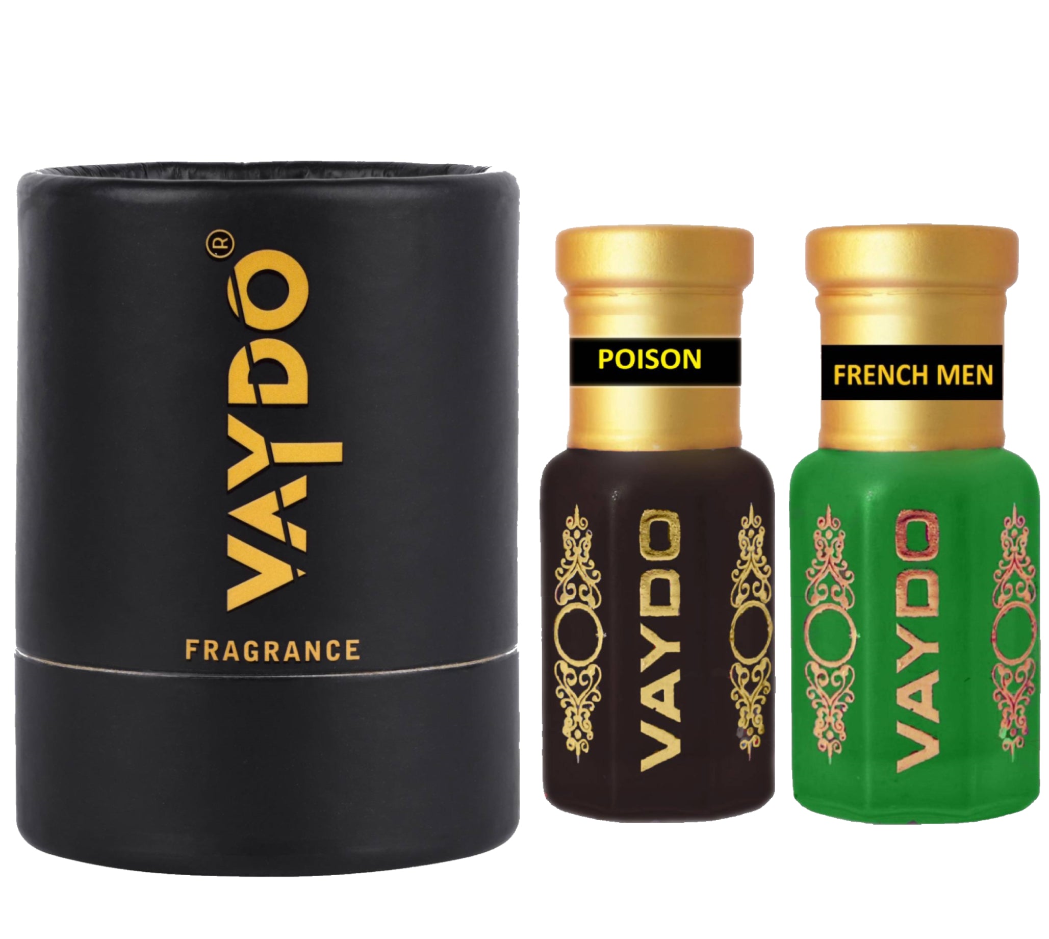 vaydo Perfume Oil Alcohol-free Attar 6+6ML for Unisex Pure Natural Fragrance Floral Attar