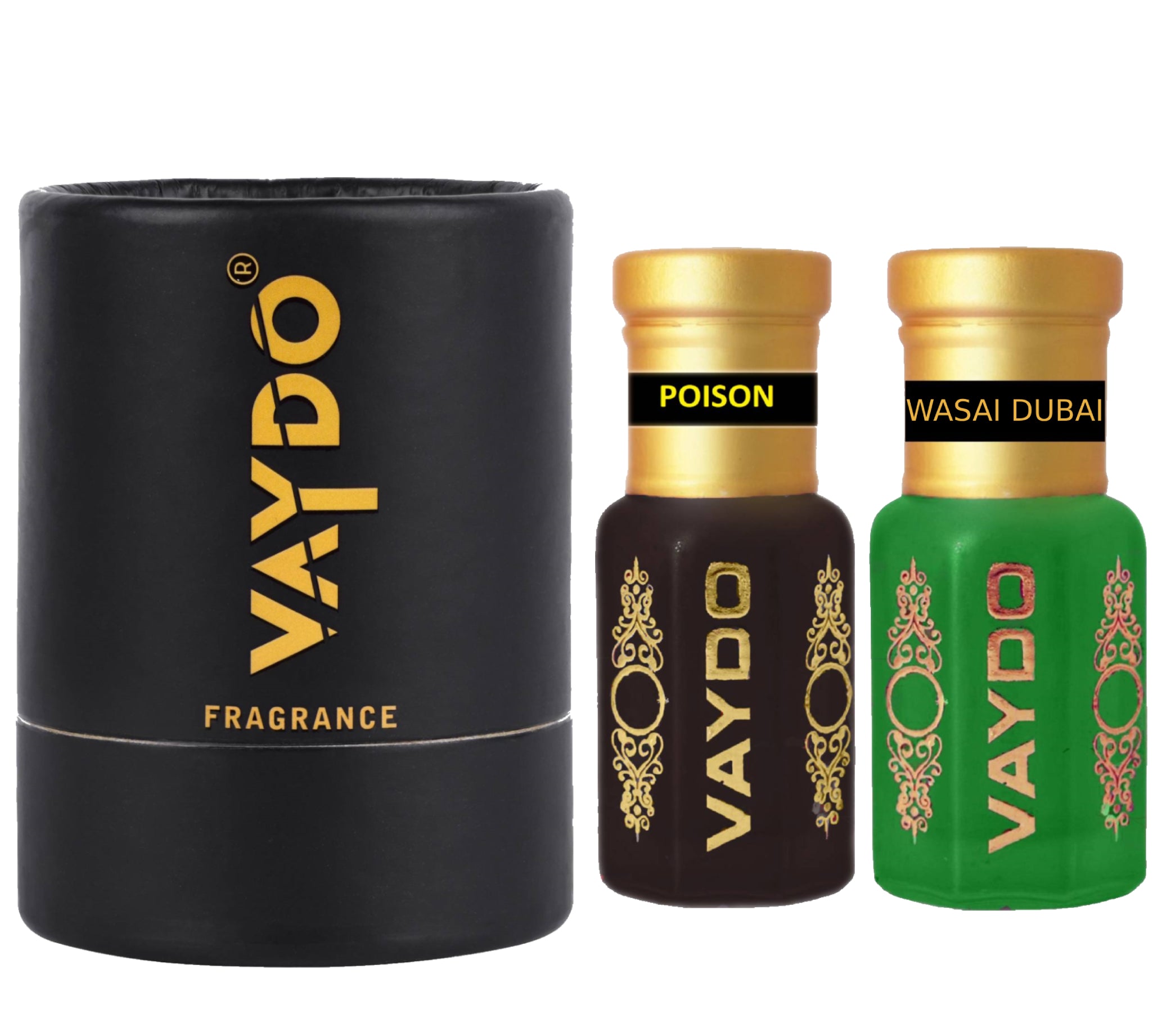 vaydo Perfume Oil Alcohol-free Attar 6+6ML for Unisex Pure Natural Fragrance Floral Attar
