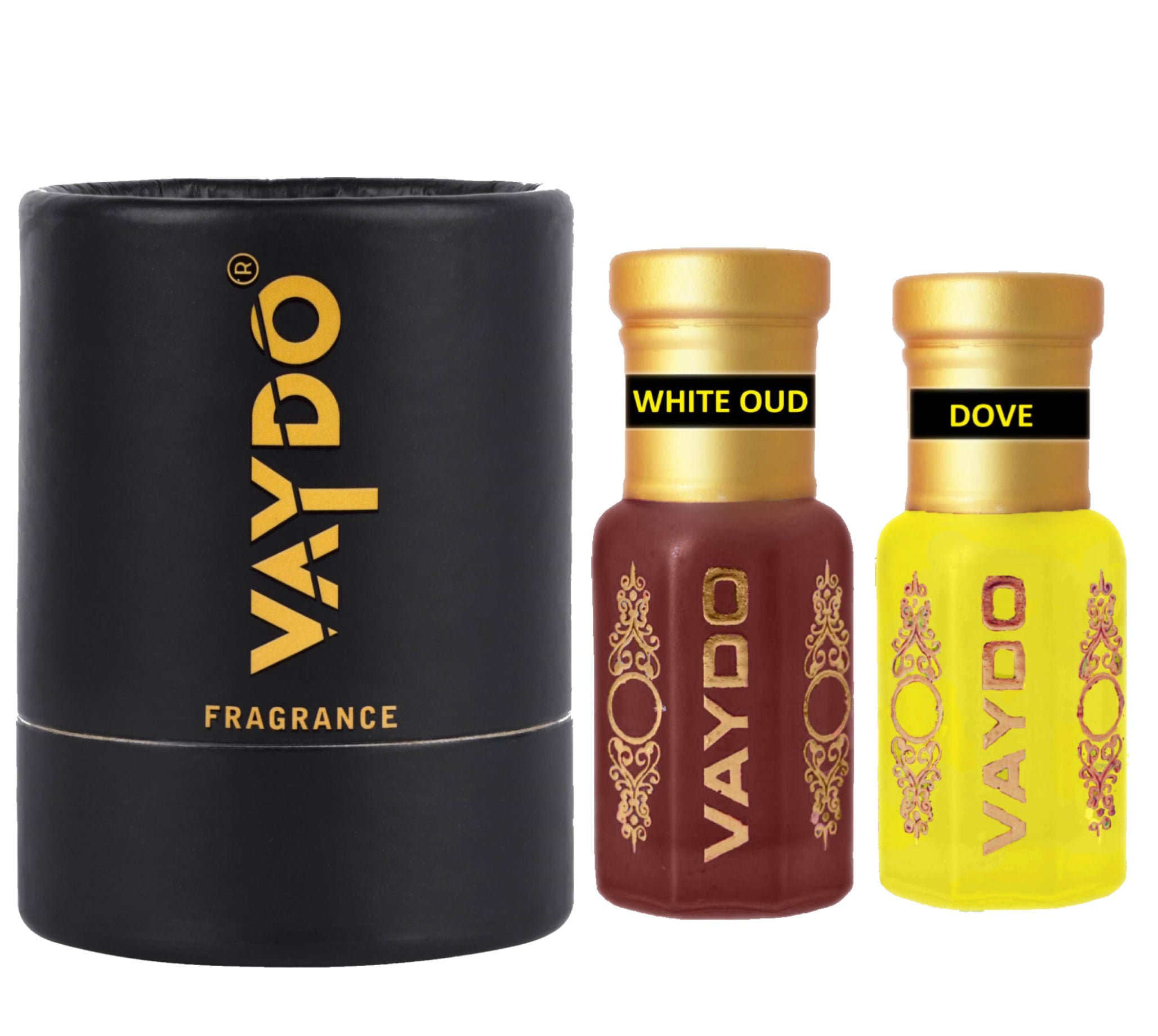vaydo Perfume Oil Alcohol-free Attar 6+6ML for Unisex Pure Natural Fragrance Floral Attar