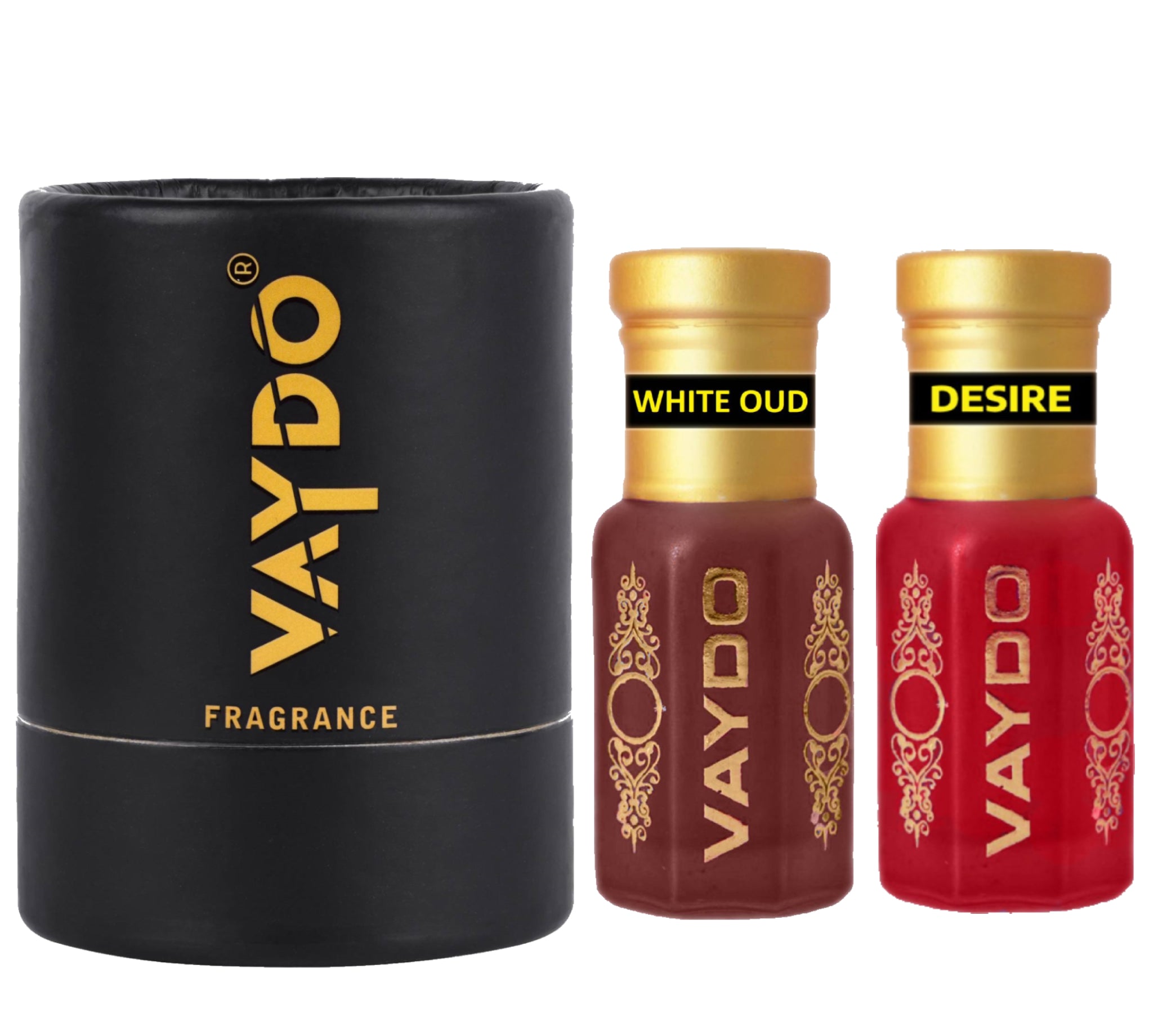 vaydo Perfume Oil Alcohol-free Attar 6+6ML for Unisex Pure Natural Fragrance Floral Attar