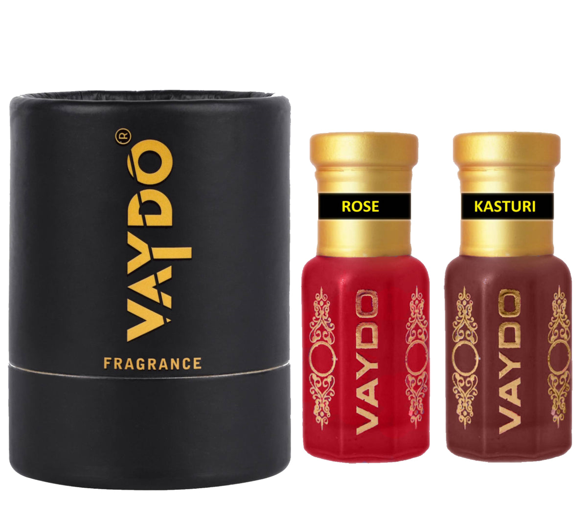 vaydo Perfume Oil Alcohol-free Attar 6+6ML for Unisex Pure Natural Fragrance Floral Attar
