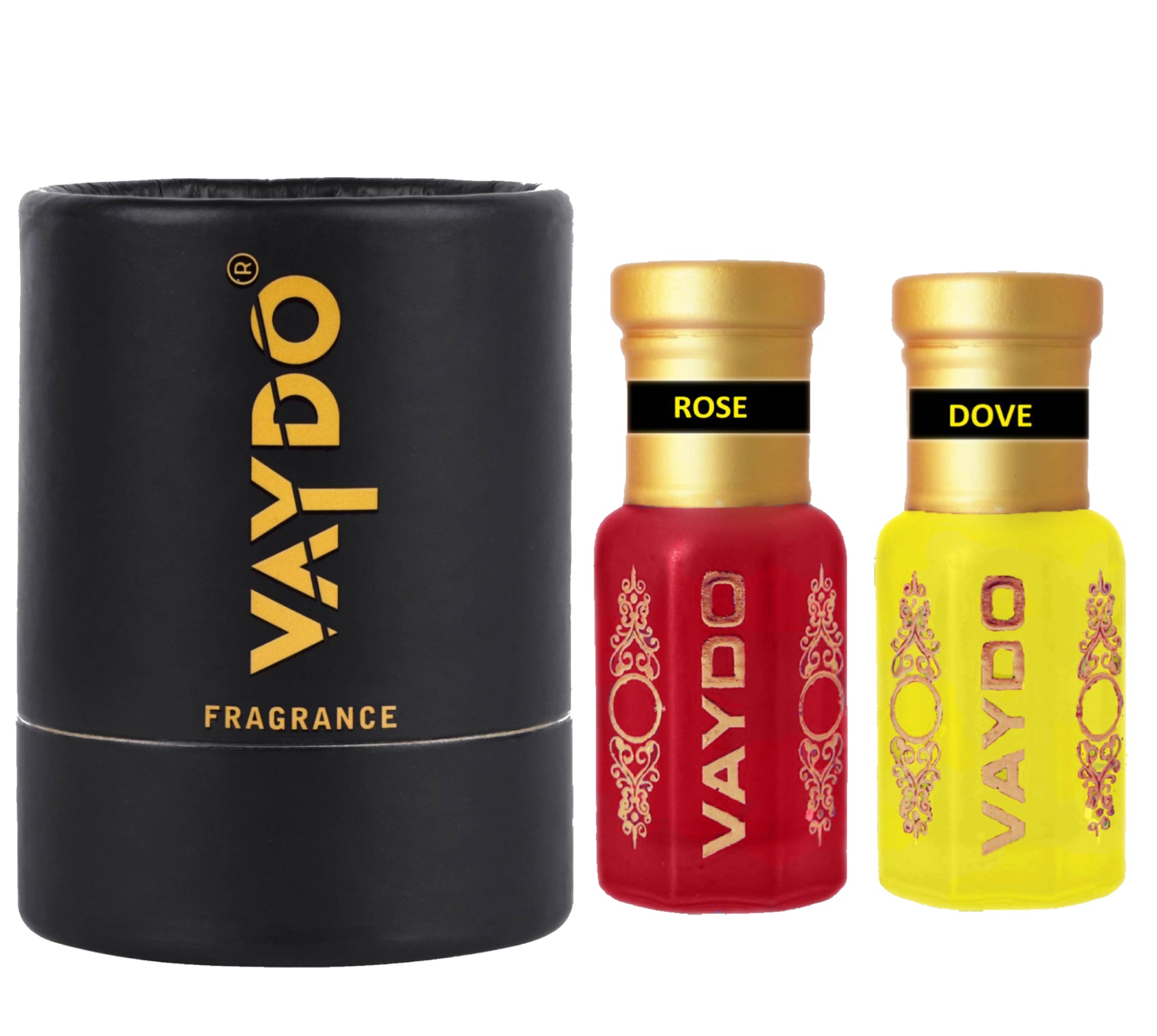 vaydo Perfume Oil Alcohol-free Attar 6+6ML for Unisex Pure Natural Fragrance Floral Attar
