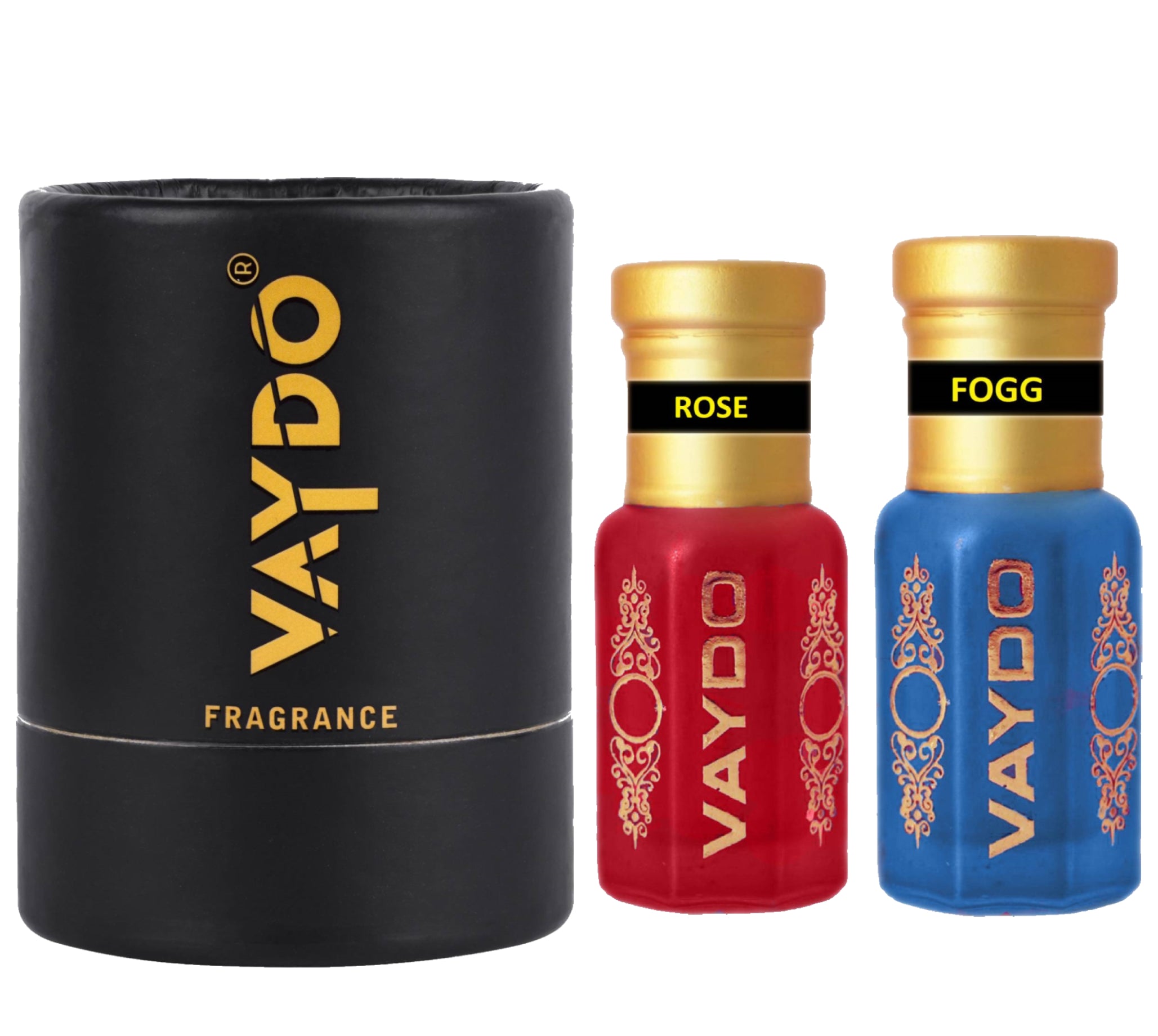 vaydo Perfume Oil Alcohol-free Attar 6+6ML for Unisex Pure Natural Fragrance Floral Attar