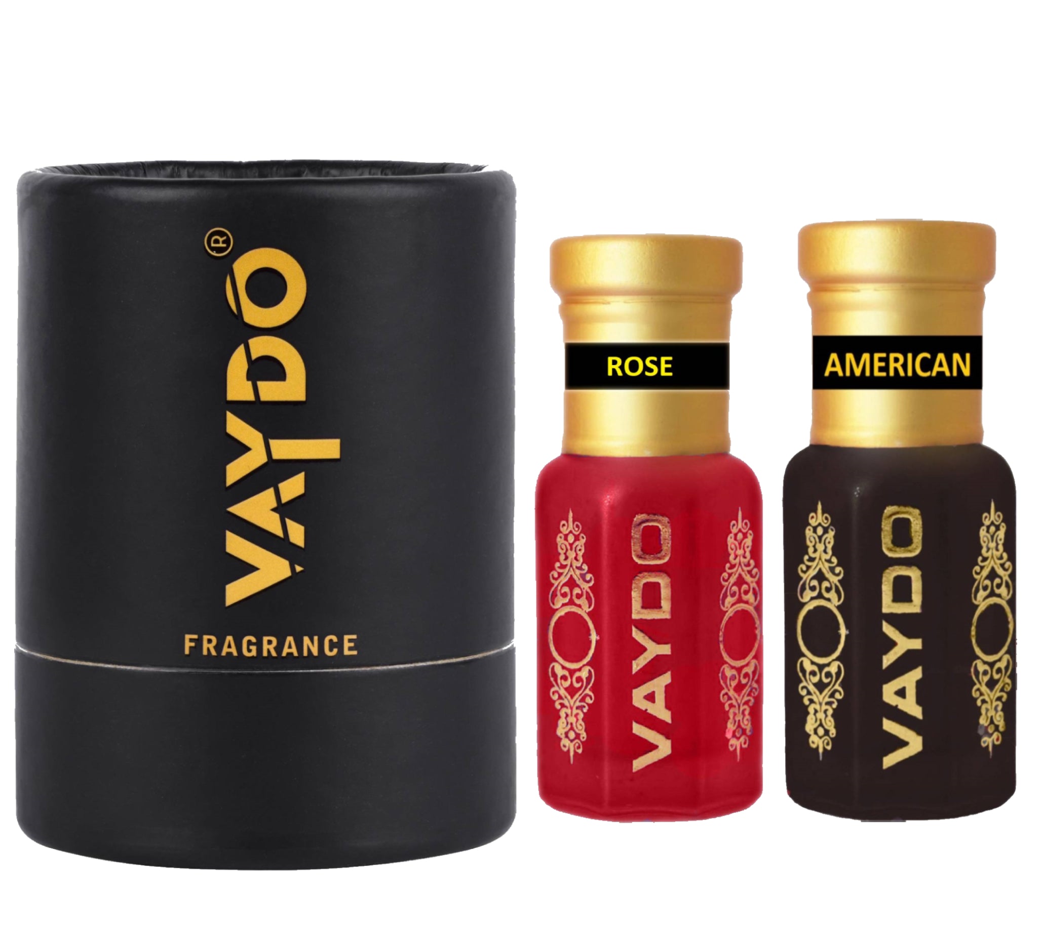 vaydo Perfume Oil Alcohol-free Attar 6+6ML for Unisex Pure Natural Fragrance Floral Attar