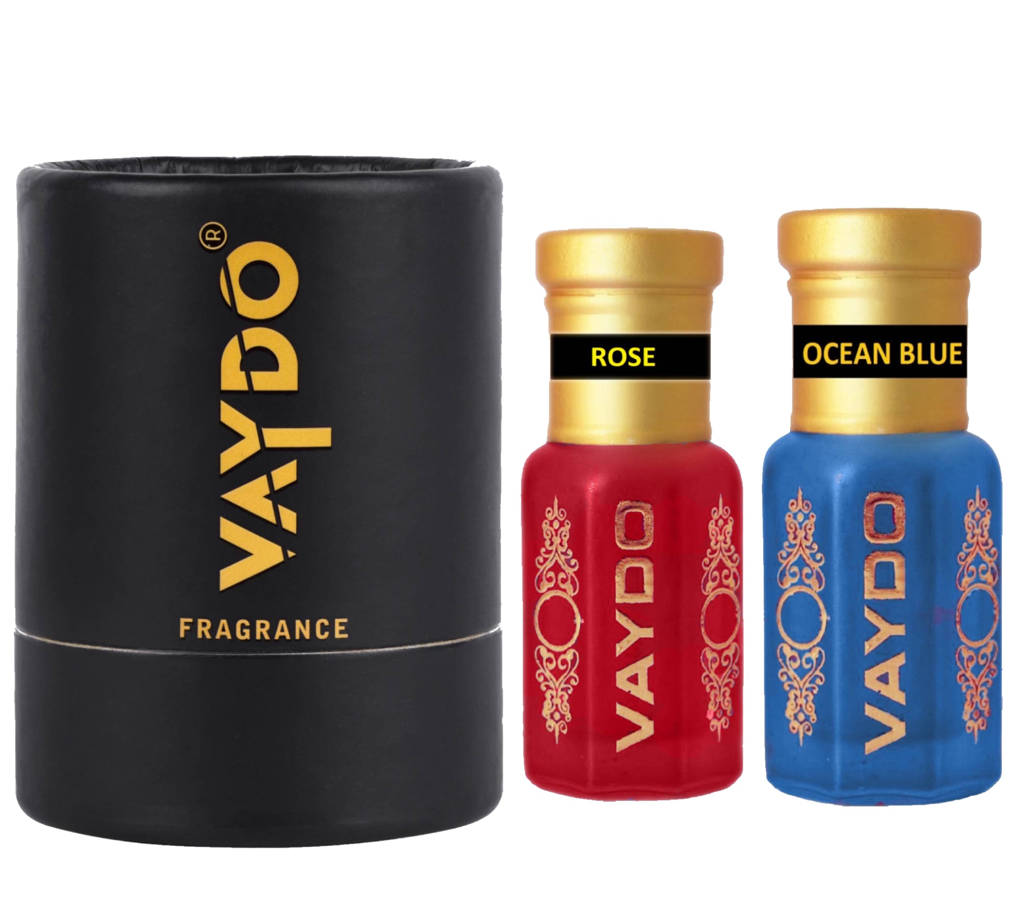vaydo Perfume Oil Alcohol-free Attar 6+6ML for Unisex Pure Natural Fragrance Floral Attar