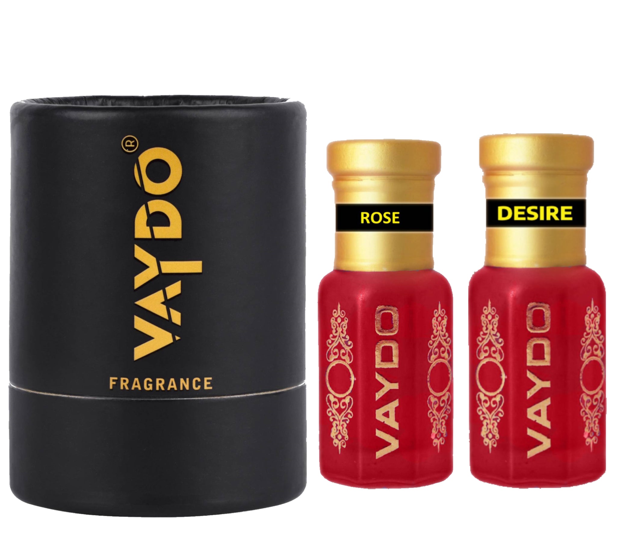 vaydo Perfume Oil Alcohol-free Attar 6+6ML for Unisex Pure Natural Fragrance Floral Attar