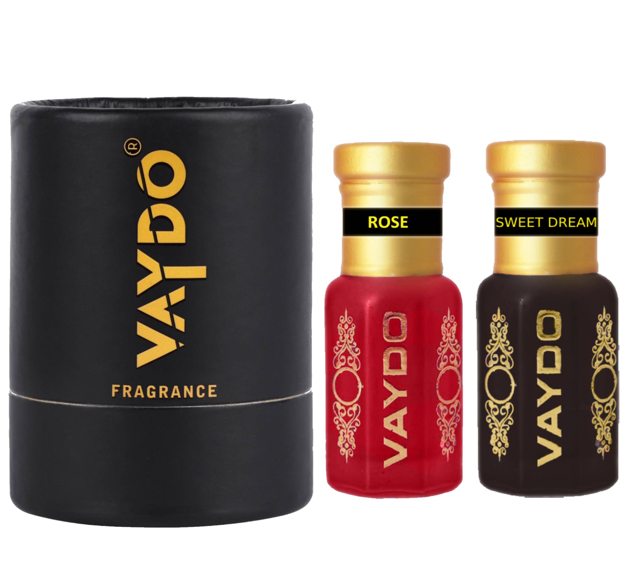 vaydo Perfume Oil Alcohol-free Attar 6+6ML for Unisex Pure Natural Fragrance Floral Attar