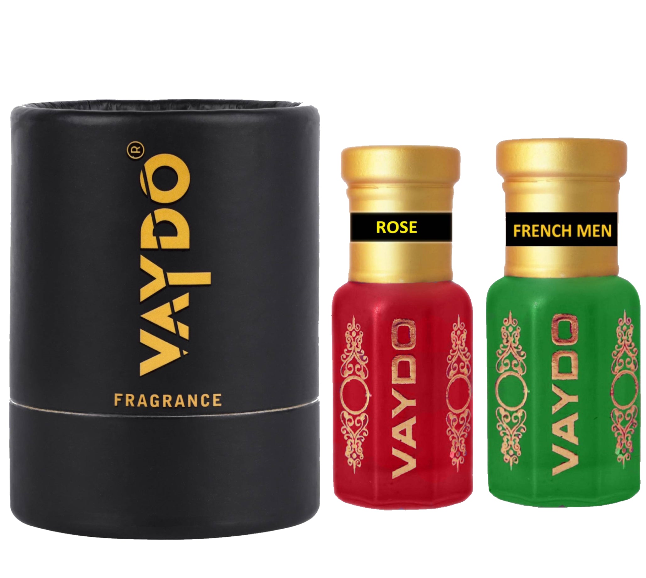 vaydo Perfume Oil Alcohol-free Attar 6+6ML for Unisex Pure Natural Fragrance Floral Attar
