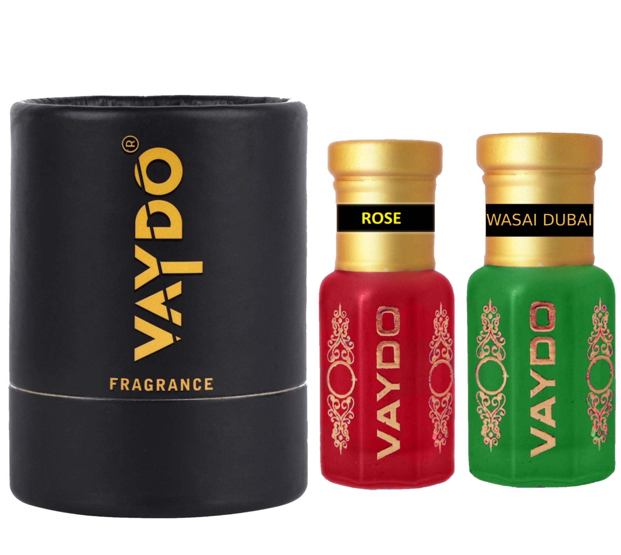 vaydo Perfume Oil Alcohol-free Attar 6+6ML for Unisex Pure Natural Fragrance Floral Attar