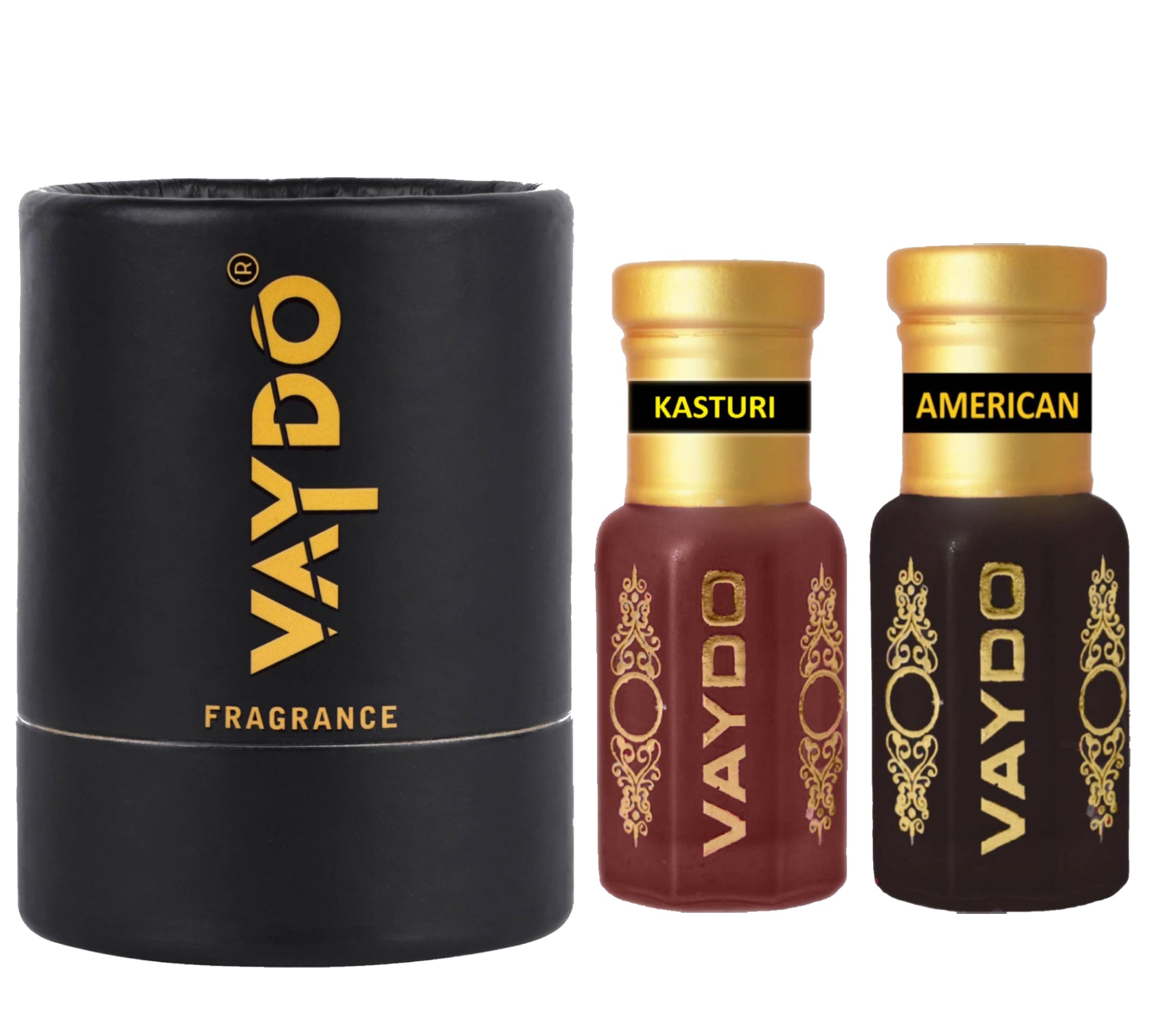 vaydo Perfume Oil Alcohol-free Attar 6+6ML for Unisex Pure Natural Fragrance Floral Attar