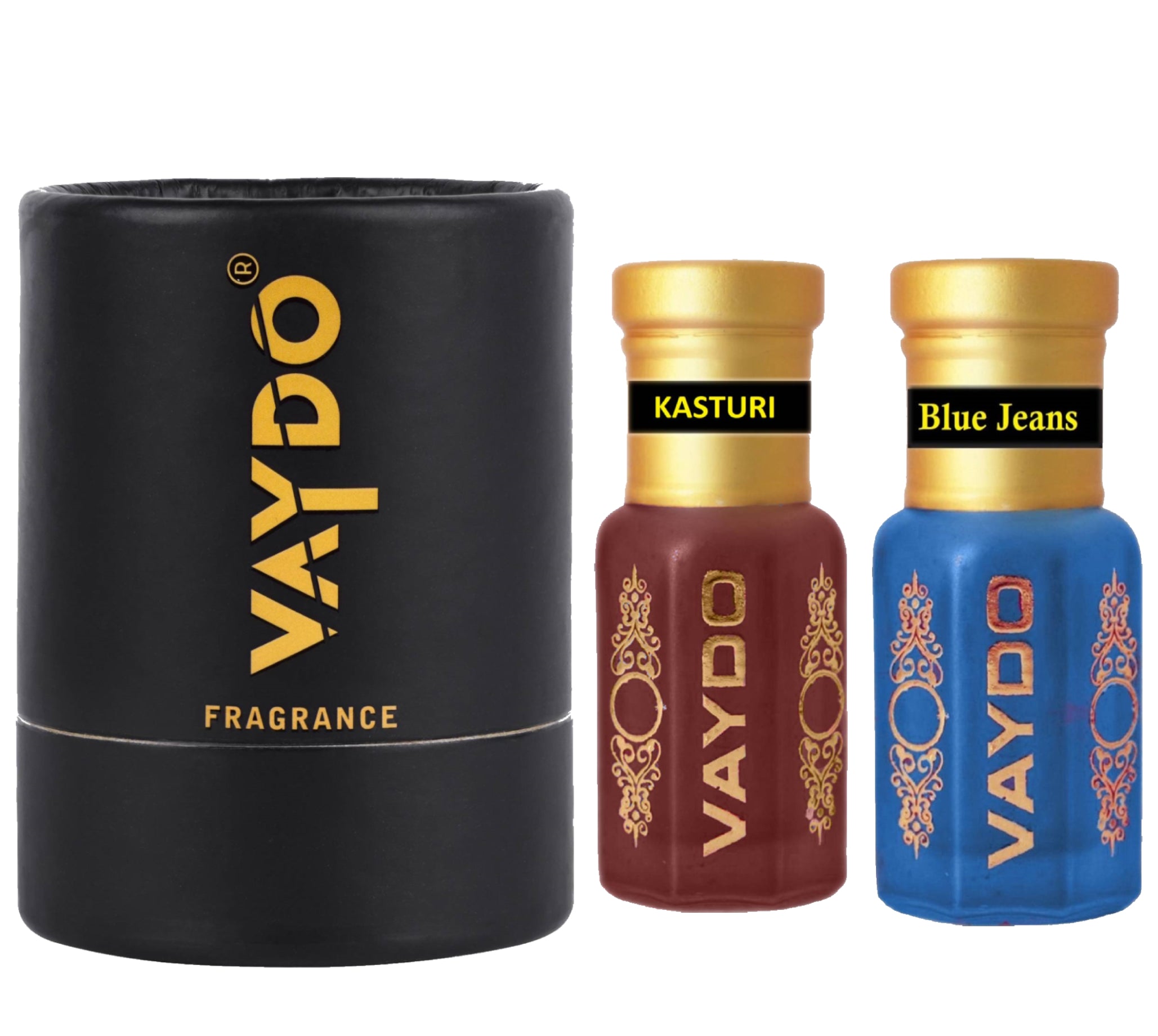 vaydo Perfume Oil Alcohol-free Attar 6+6ML for Unisex Pure Natural Fragrance Floral Attar