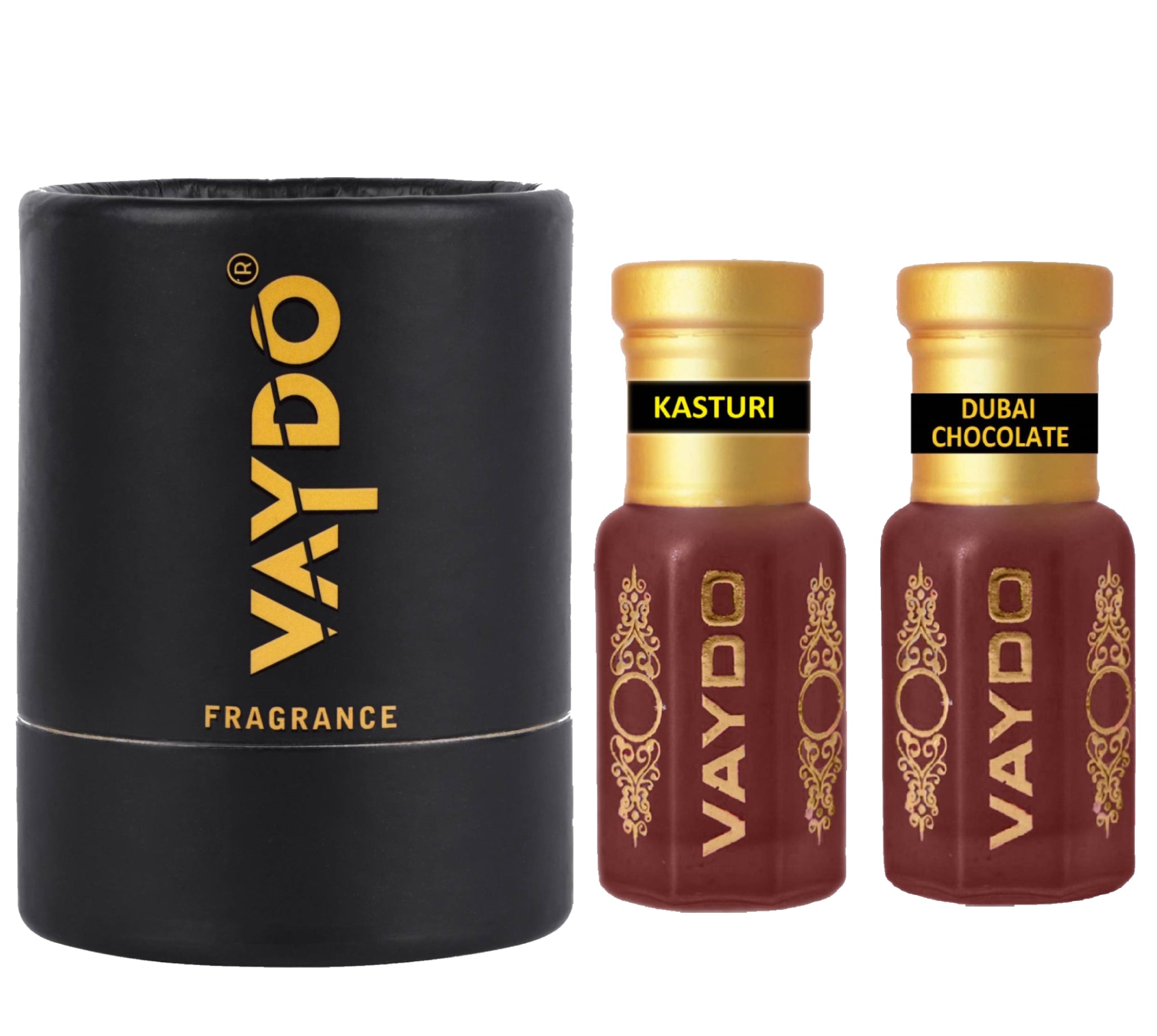 vaydo Perfume Oil Alcohol-free Attar 6+6ML for Unisex Pure Natural Fragrance Floral Attar