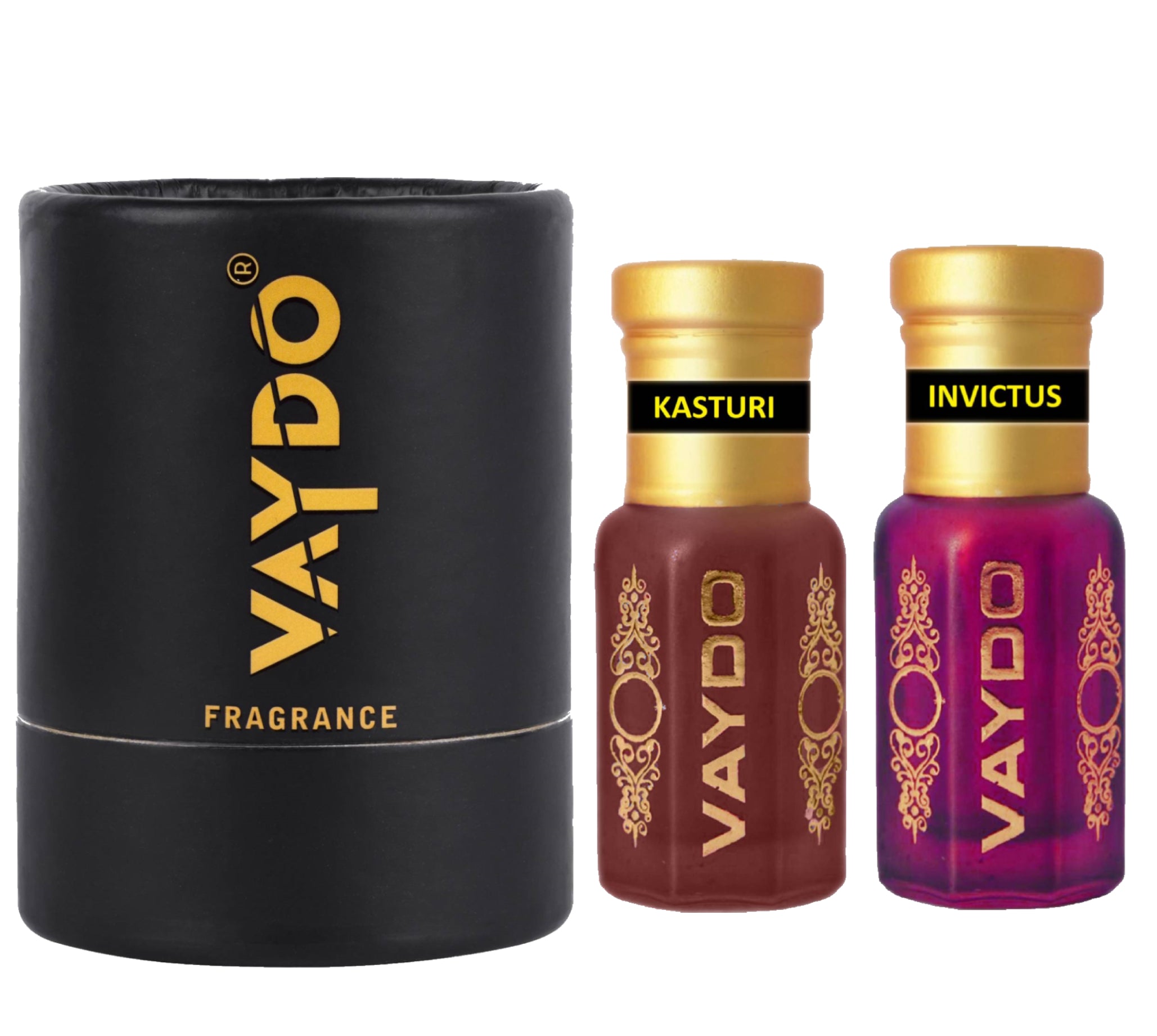 vaydo Perfume Oil Alcohol-free Attar 6+6ML for Unisex Pure Natural Fragrance Floral Attar