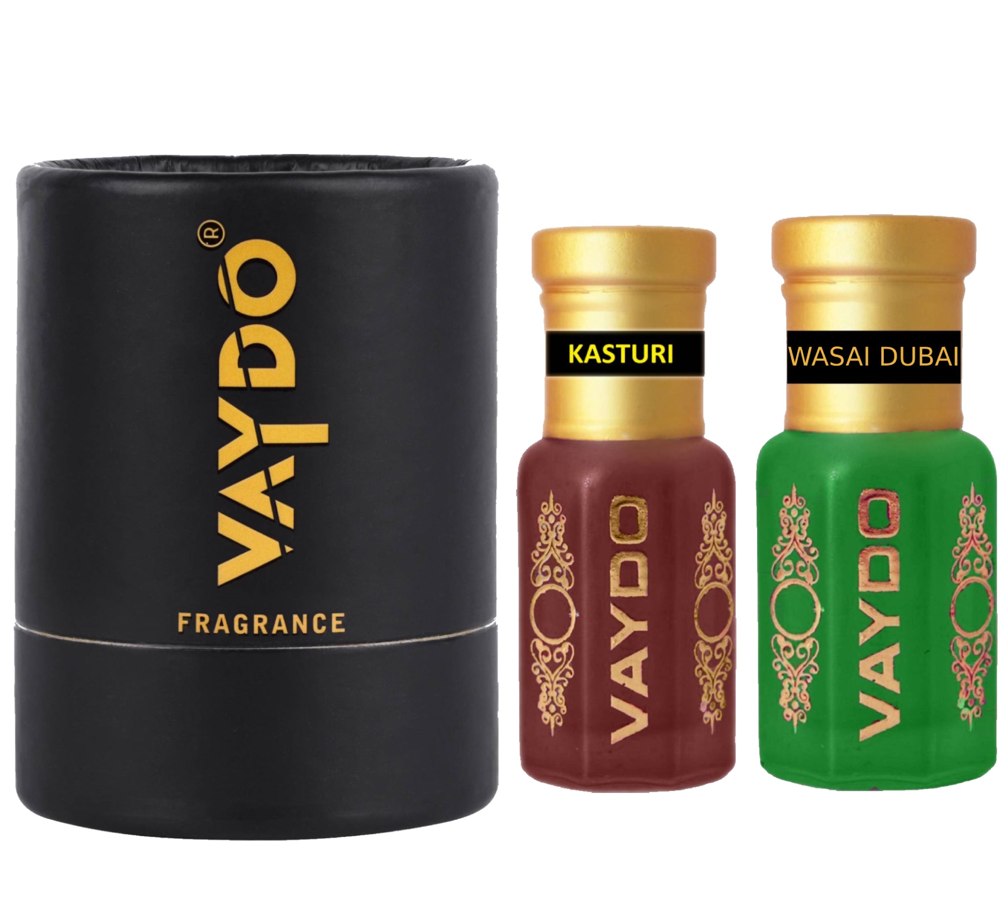 vaydo Perfume Oil Alcohol-free Attar 6+6ML for Unisex Pure Natural Fragrance Floral Attar