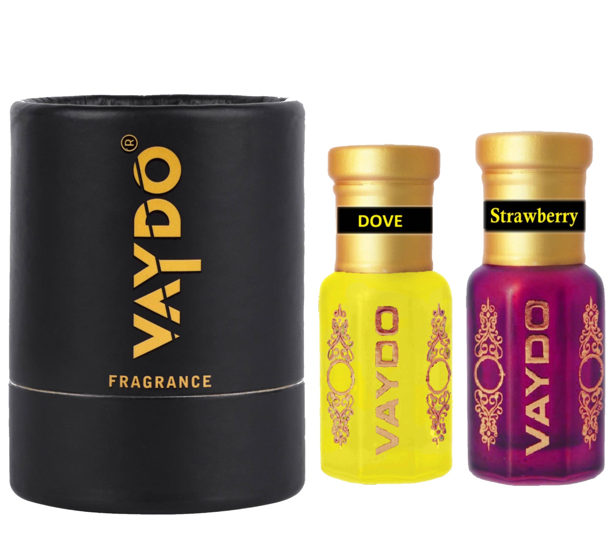 vaydo Perfume Oil Alcohol-free Attar 6+6ML for Unisex Pure Natural Fragrance Floral Attar