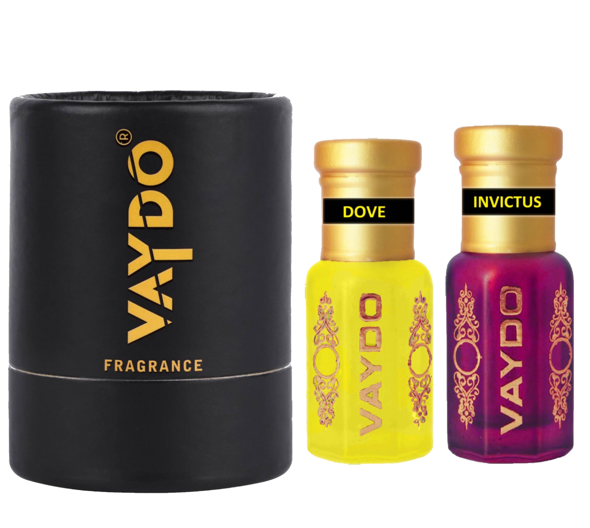 vaydo Perfume Oil Alcohol-free Attar 6+6ML for Unisex Pure Natural Fragrance Floral Attar