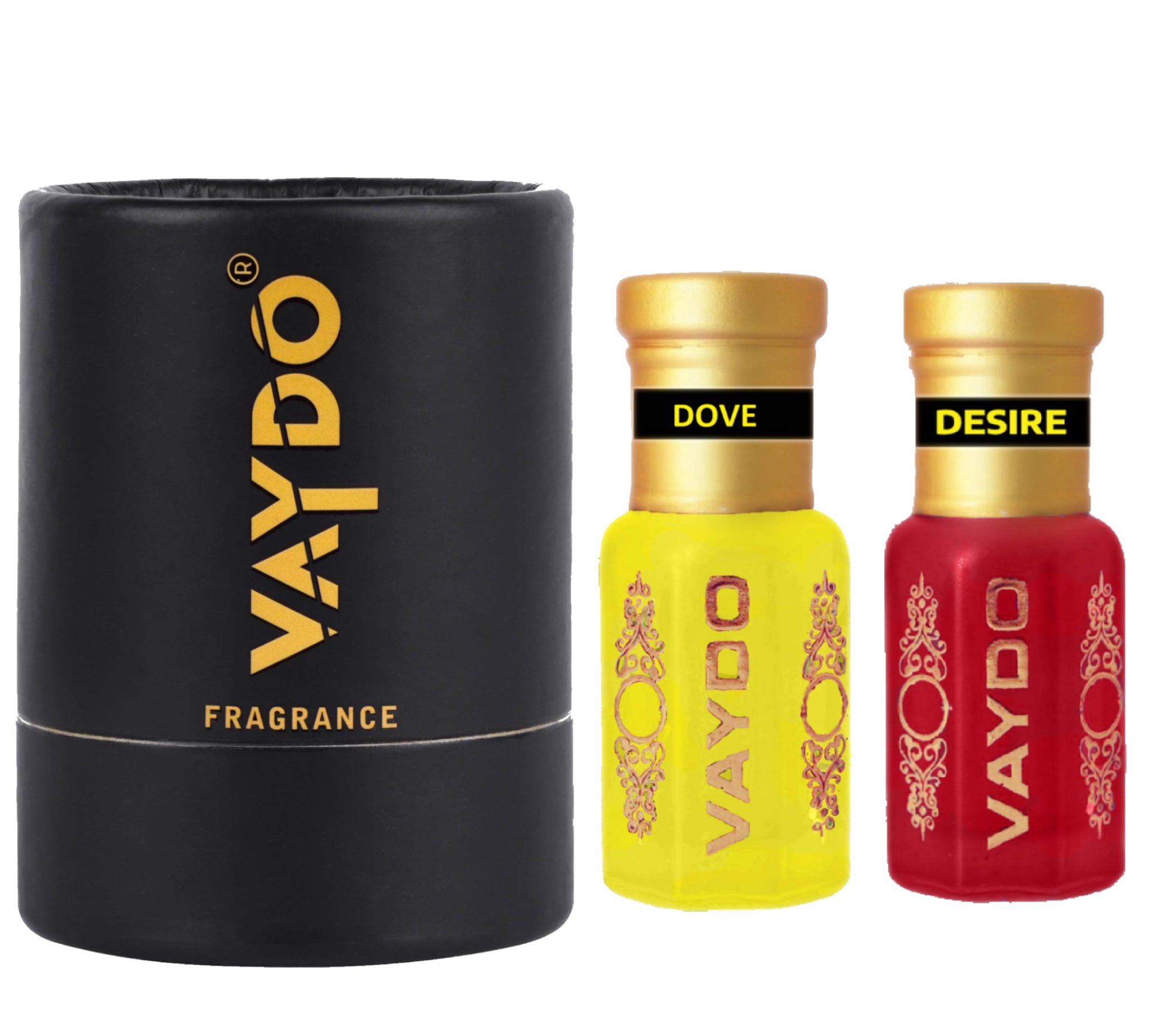 vaydo Perfume Oil Alcohol-free Attar 6+6ML for Unisex Pure Natural Fragrance Floral Attar
