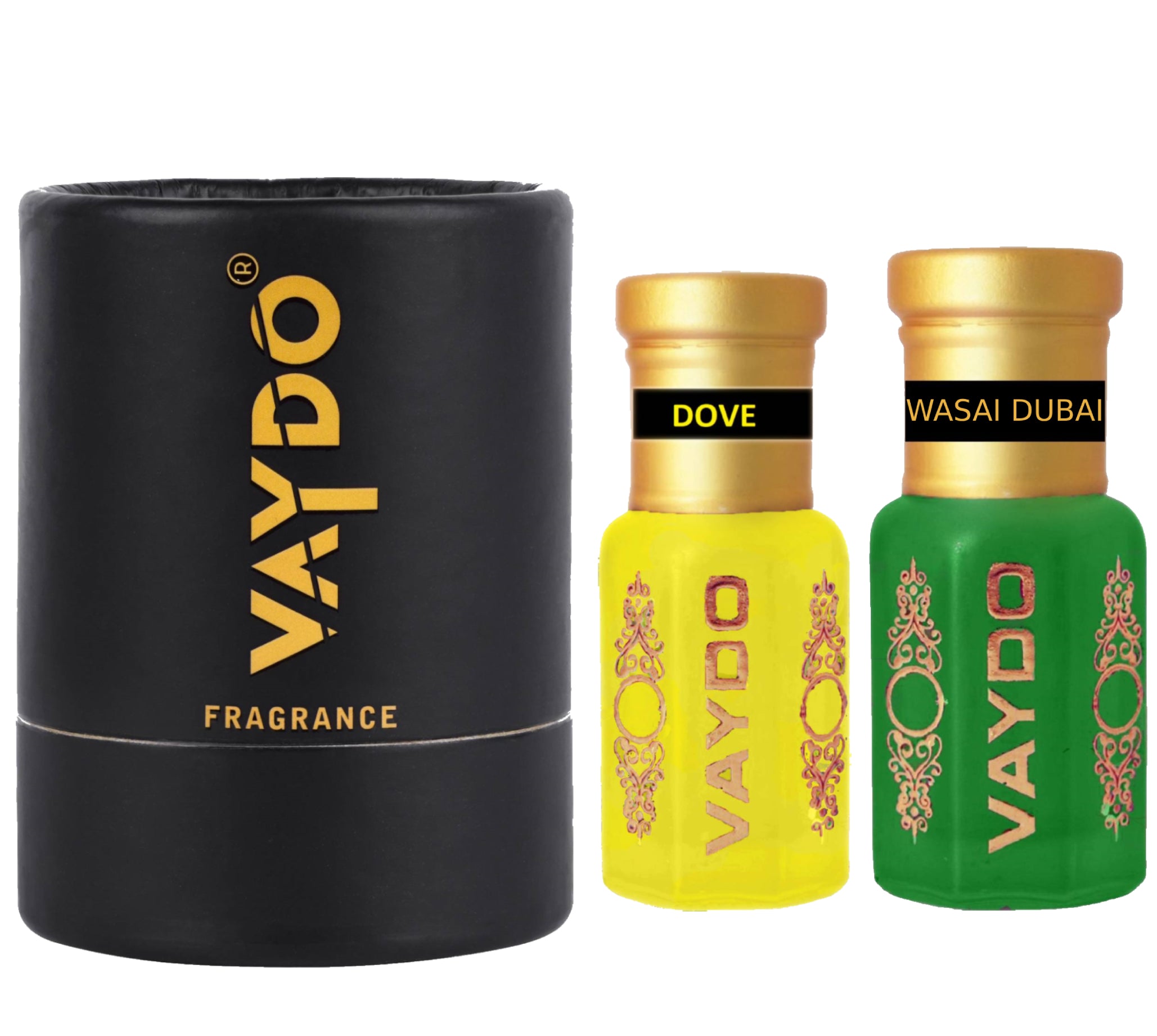 vaydo Perfume Oil Alcohol-free Attar 6+6ML for Unisex Pure Natural Fragrance Floral Attar