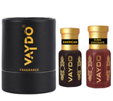 vaydo Perfume Oil Alcohol-free Attar 6+6ML for Unisex Pure Natural Fragrance Floral Attar
