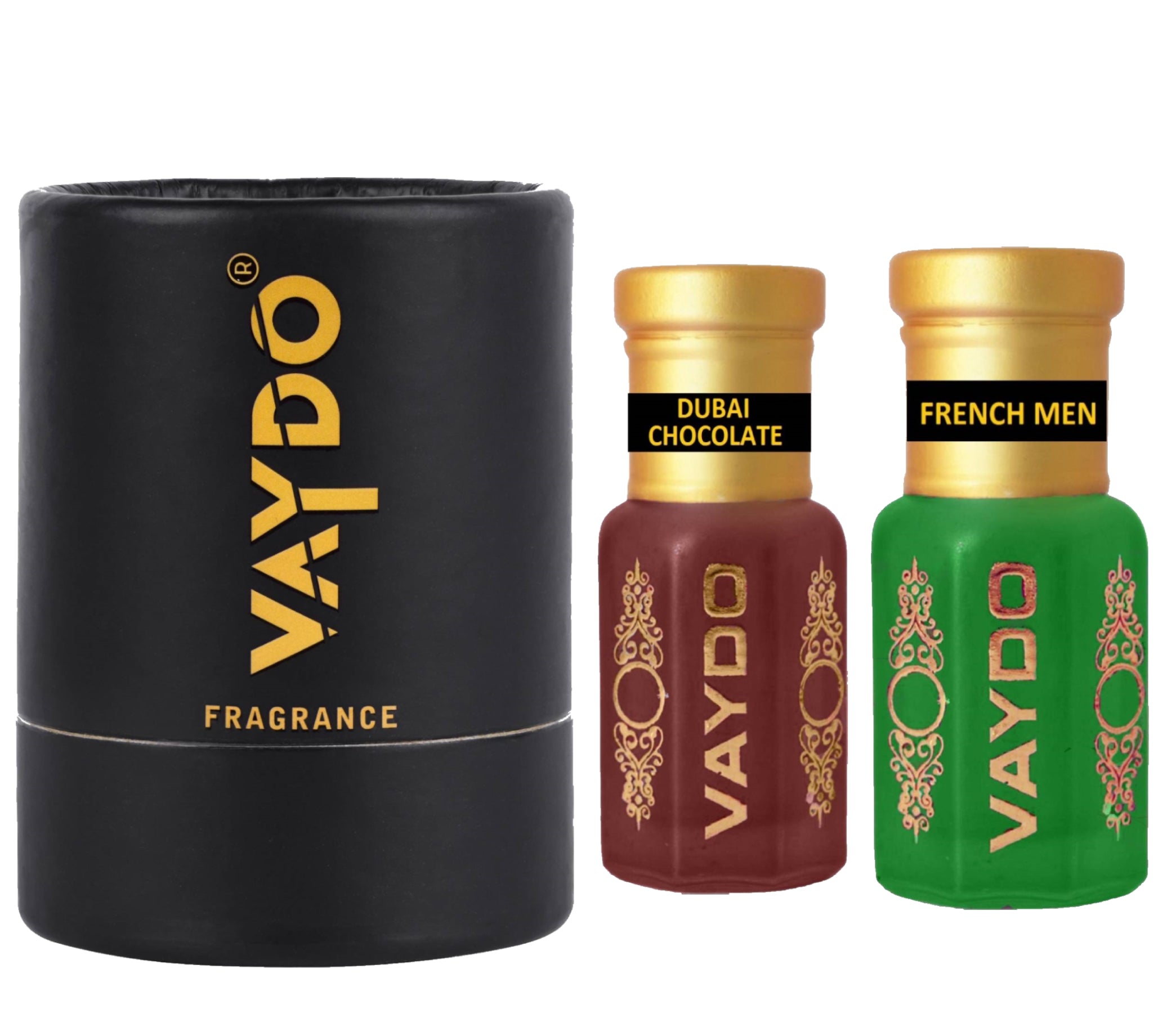 vaydo Perfume Oil Alcohol-free Attar 6+6ML for Unisex Pure Natural Fragrance Floral Attar