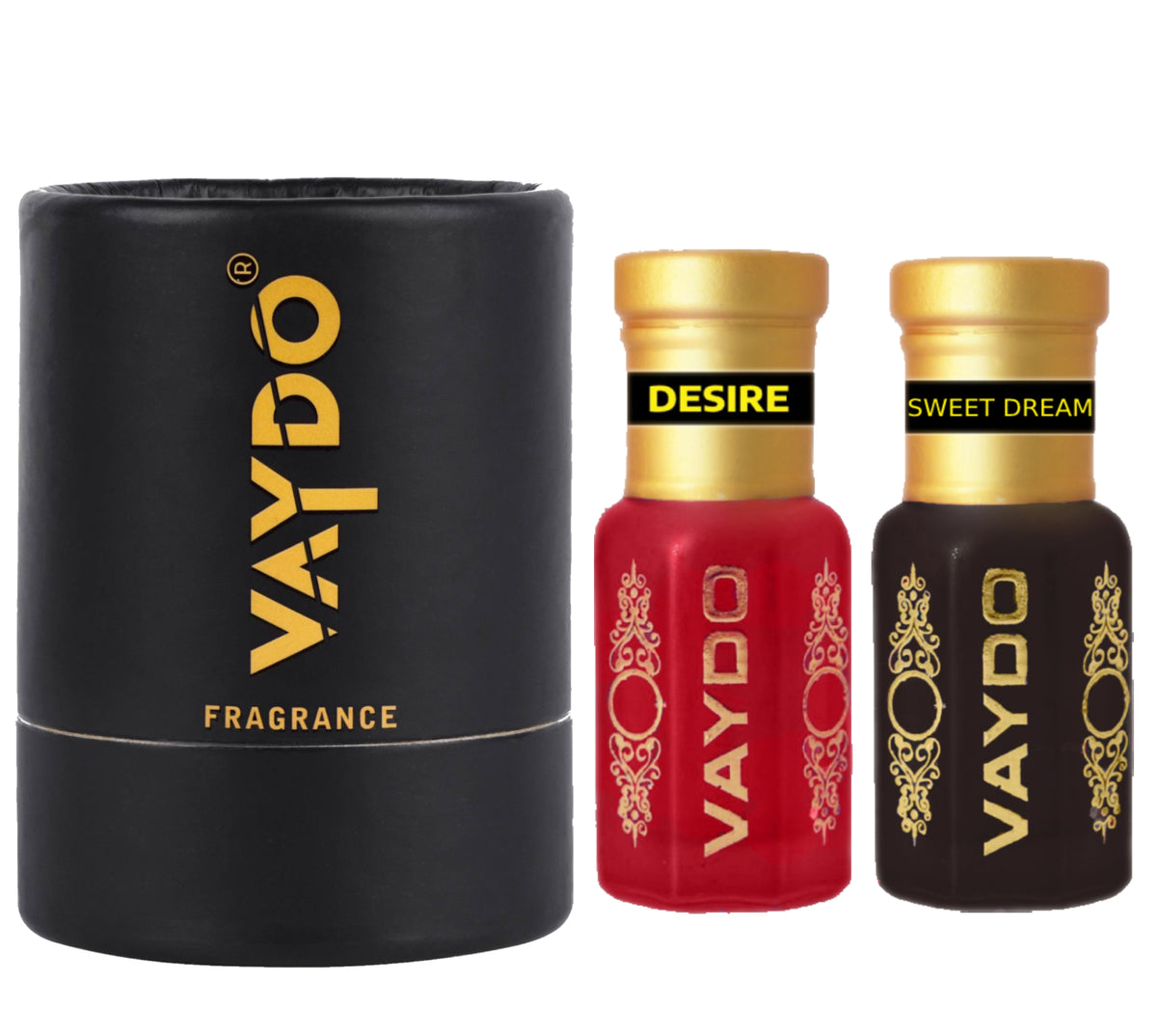 vaydo Perfume Oil Alcohol-free Attar 6+6ML for Unisex Pure Natural Fragrance Floral Attar