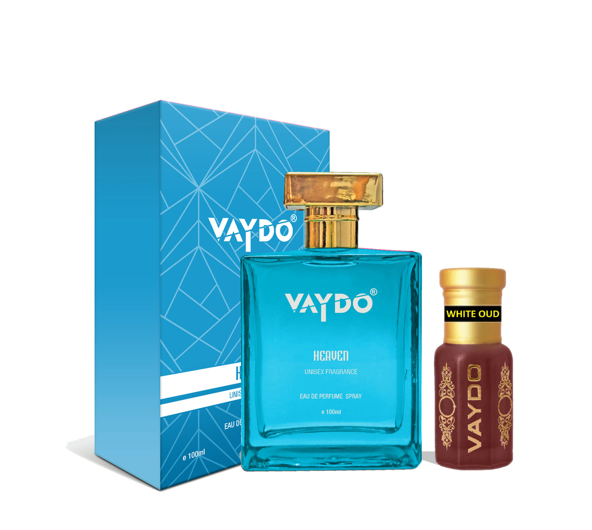 Vaydo Perfume Heaven And White Oud Attar Without Alcohol for Unisex Pure Natural Fragrance