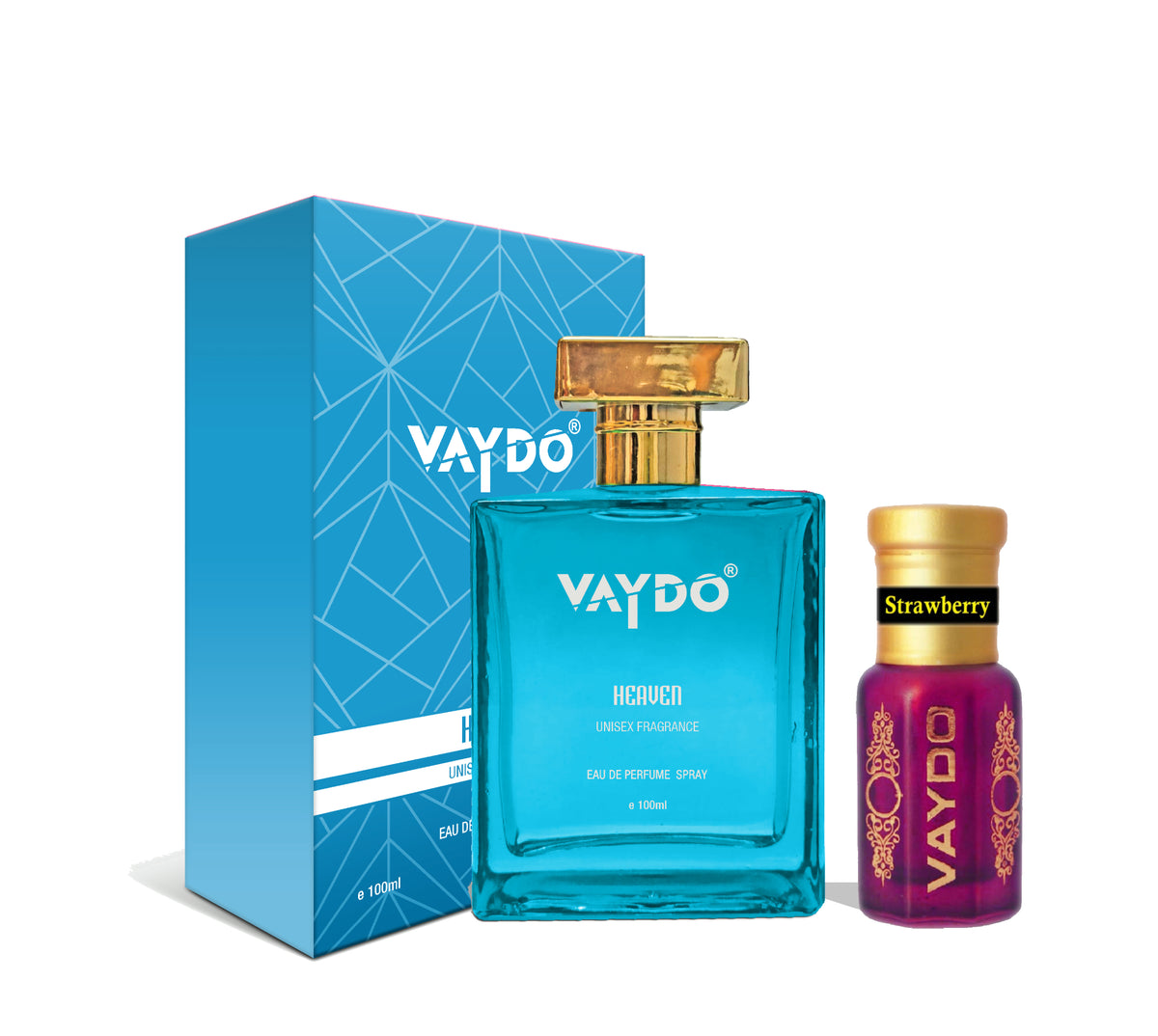 Vaydo Perfume Heaven And Strawberry Attar Without Alcohol for Unisex Pure Natural Fragrance