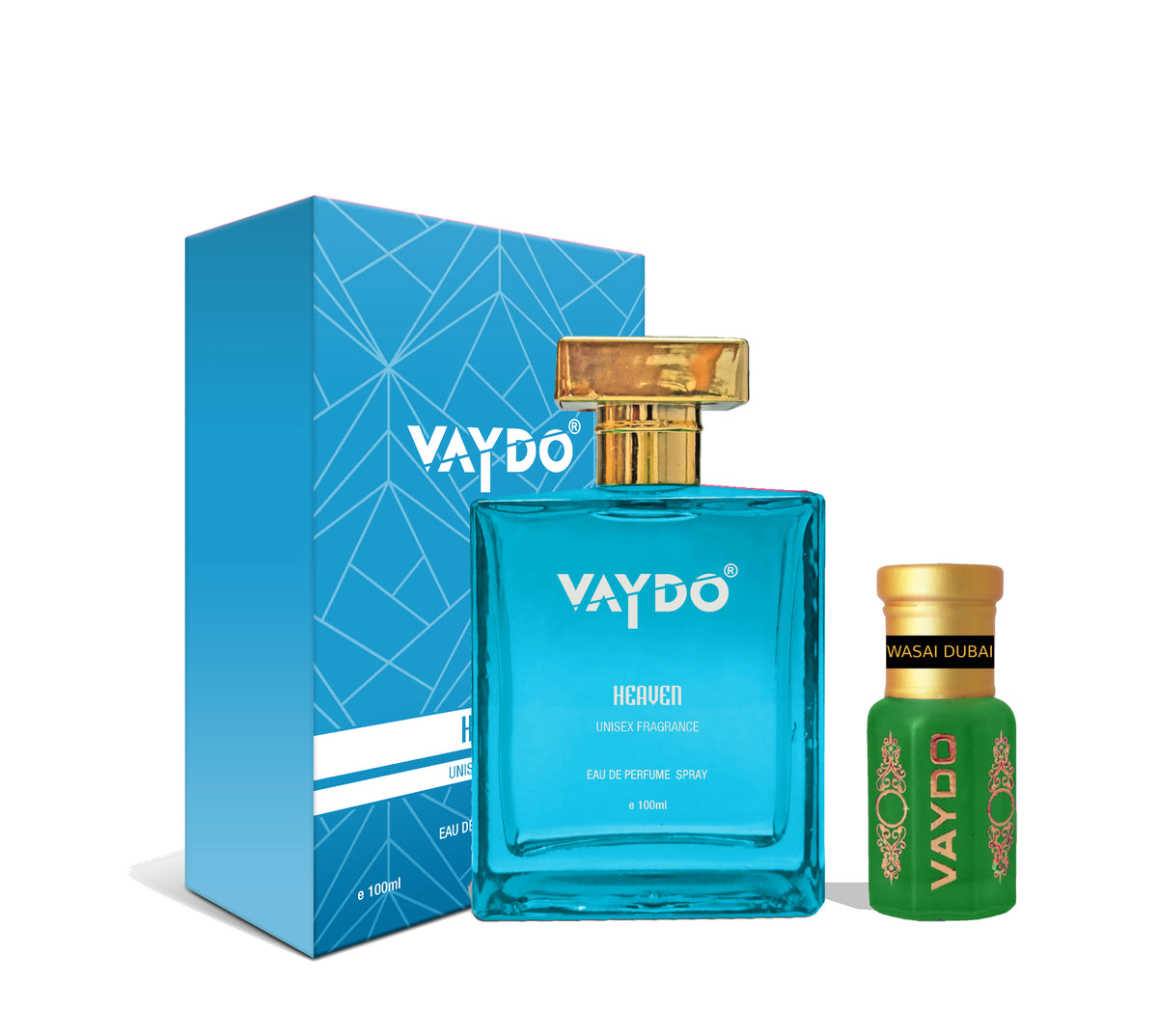 Vaydo Perfume Heaven And Wasai Dubai Attar Without Alcohol for Unisex Pure Natural Fragrance