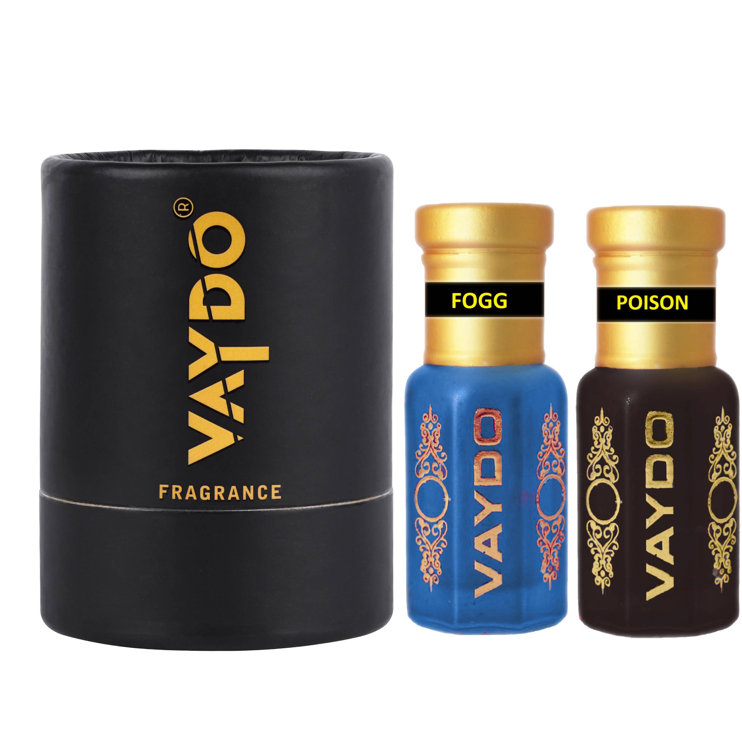 vaydo Perfume Oil Alcohol-free Attar 6+6ML for Unisex Pure Nutural Fragrance Floral Attar