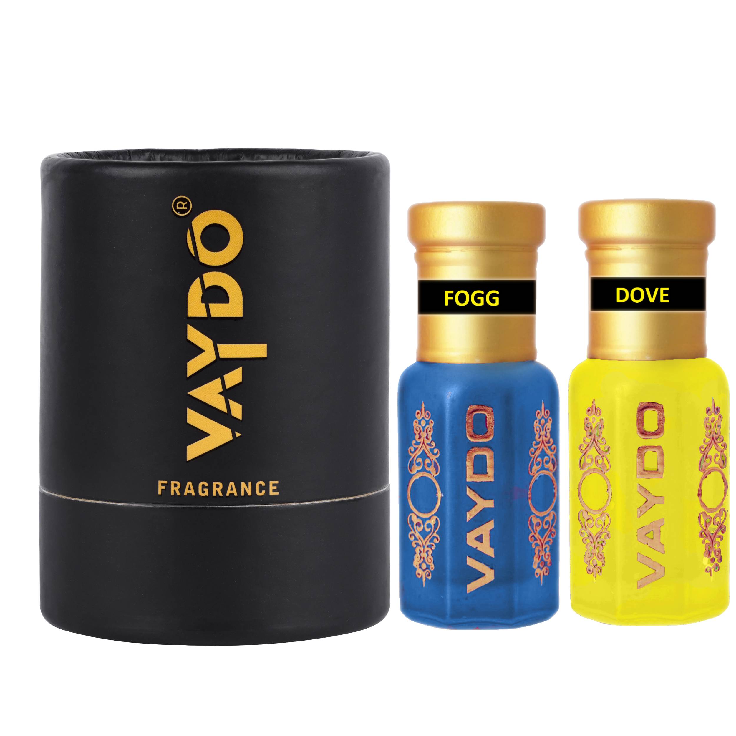 vaydo Perfume Oil Alcohol-free Attar 6+6ML for Unisex Pure Nutural Fragrance Floral Attar