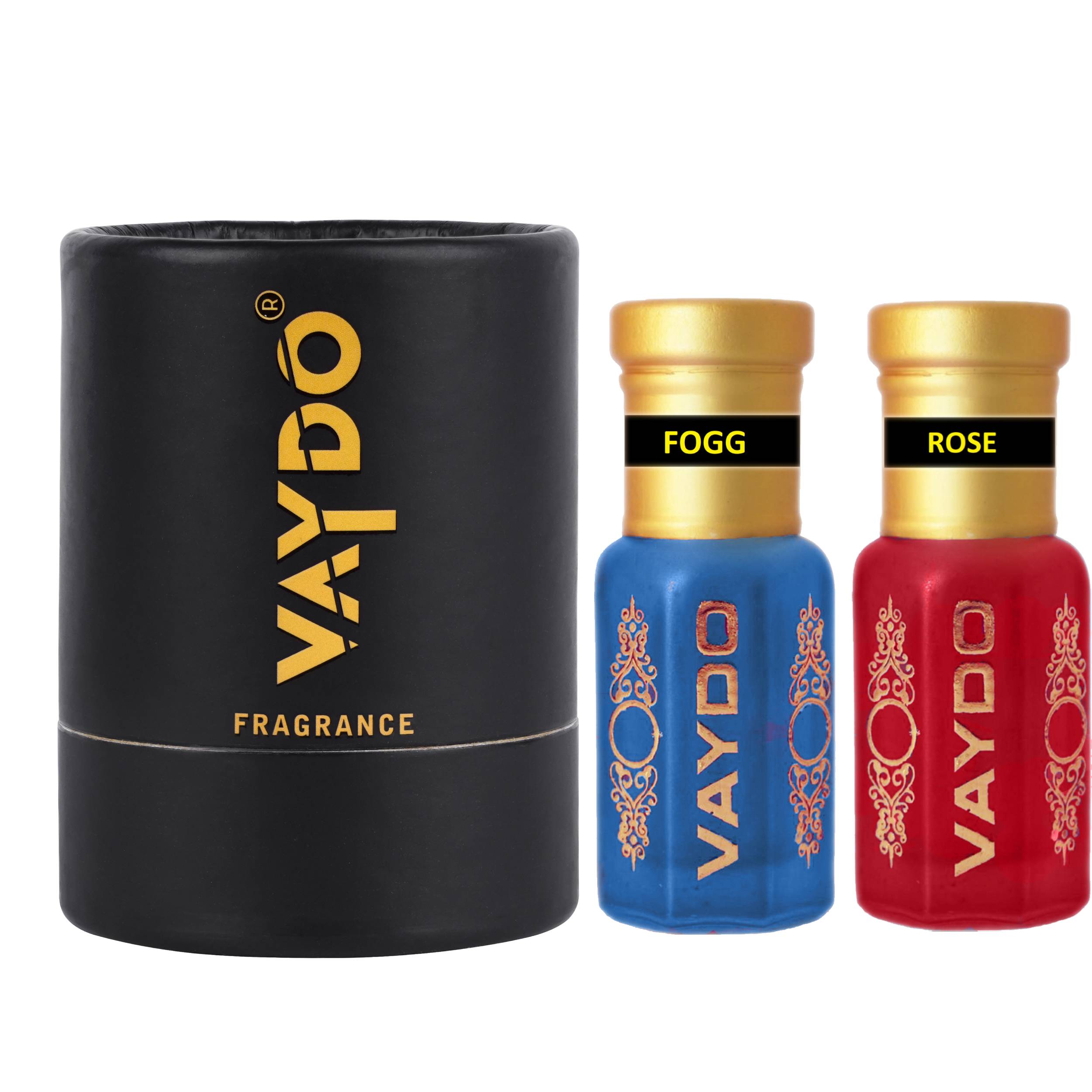 vaydo Perfume Oil Alcohol-free Attar 6+6ML for Unisex Pure Nutural Fragrance Floral Attar