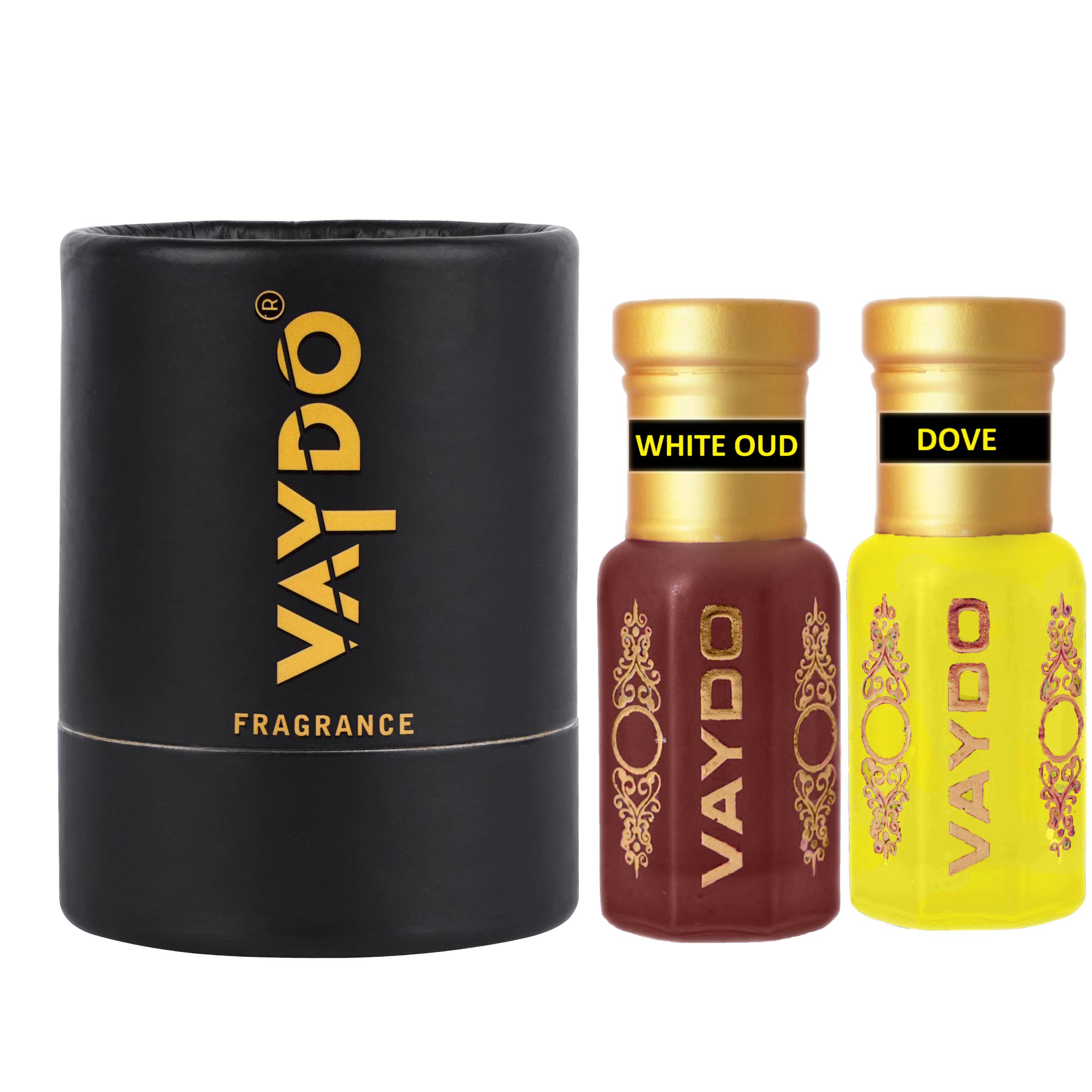 vaydo Perfume Oil Alcohol-free Attar 6+6ML for Unisex Pure Nutural Fragrance Floral Attar