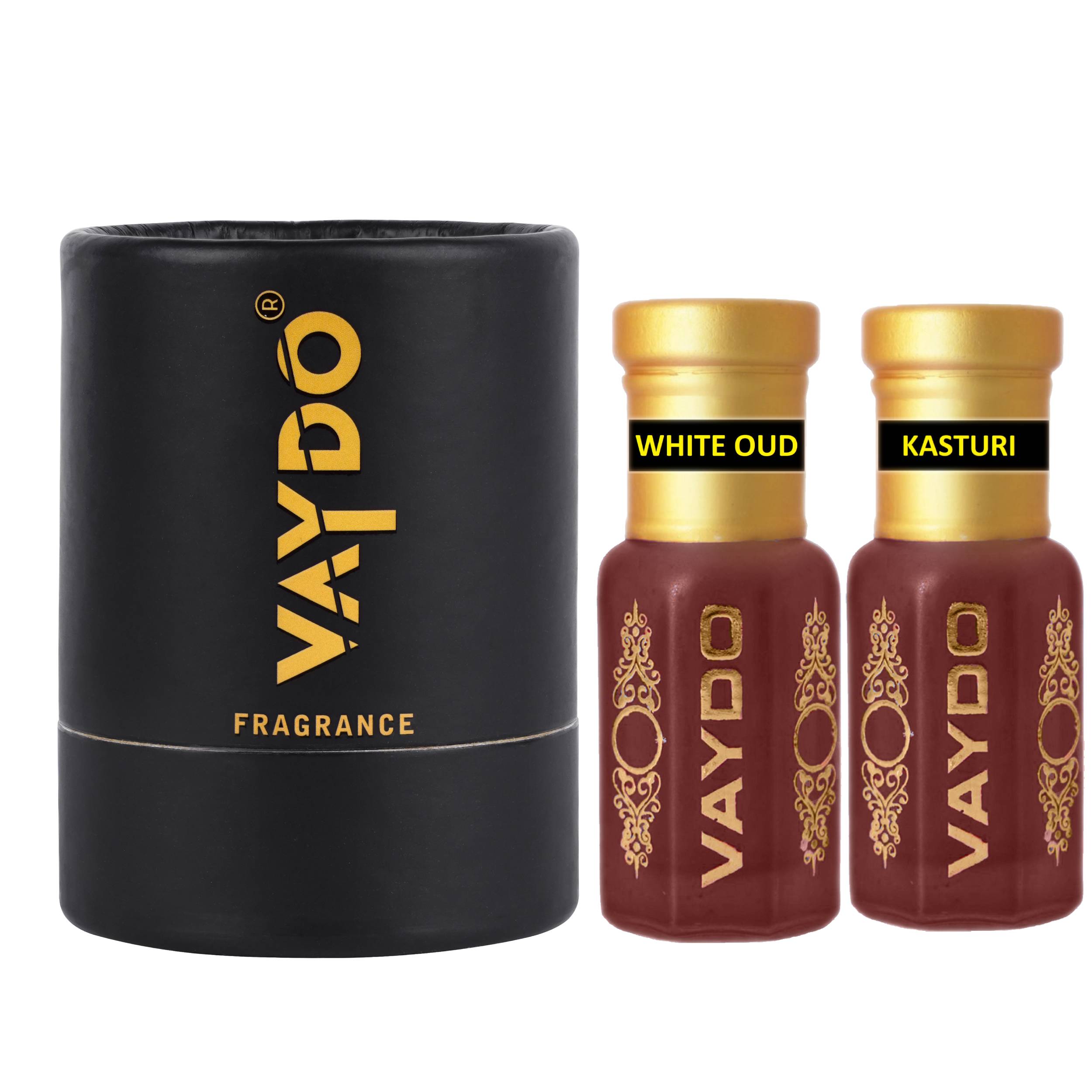 vaydo Perfume Oil Alcohol-free Attar 6+6ML for Unisex Pure Nutural Fragrance Floral Attar