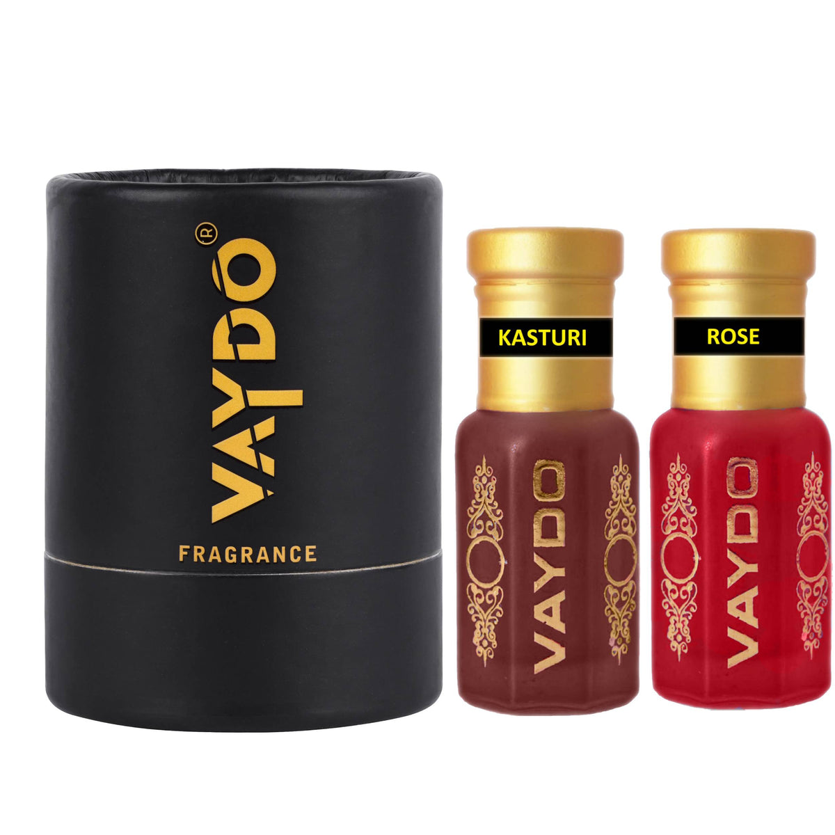 vaydo Perfume Oil Alcohol-free Attar 6+6ML for Unisex Pure Natural Fragrance Floral Attar