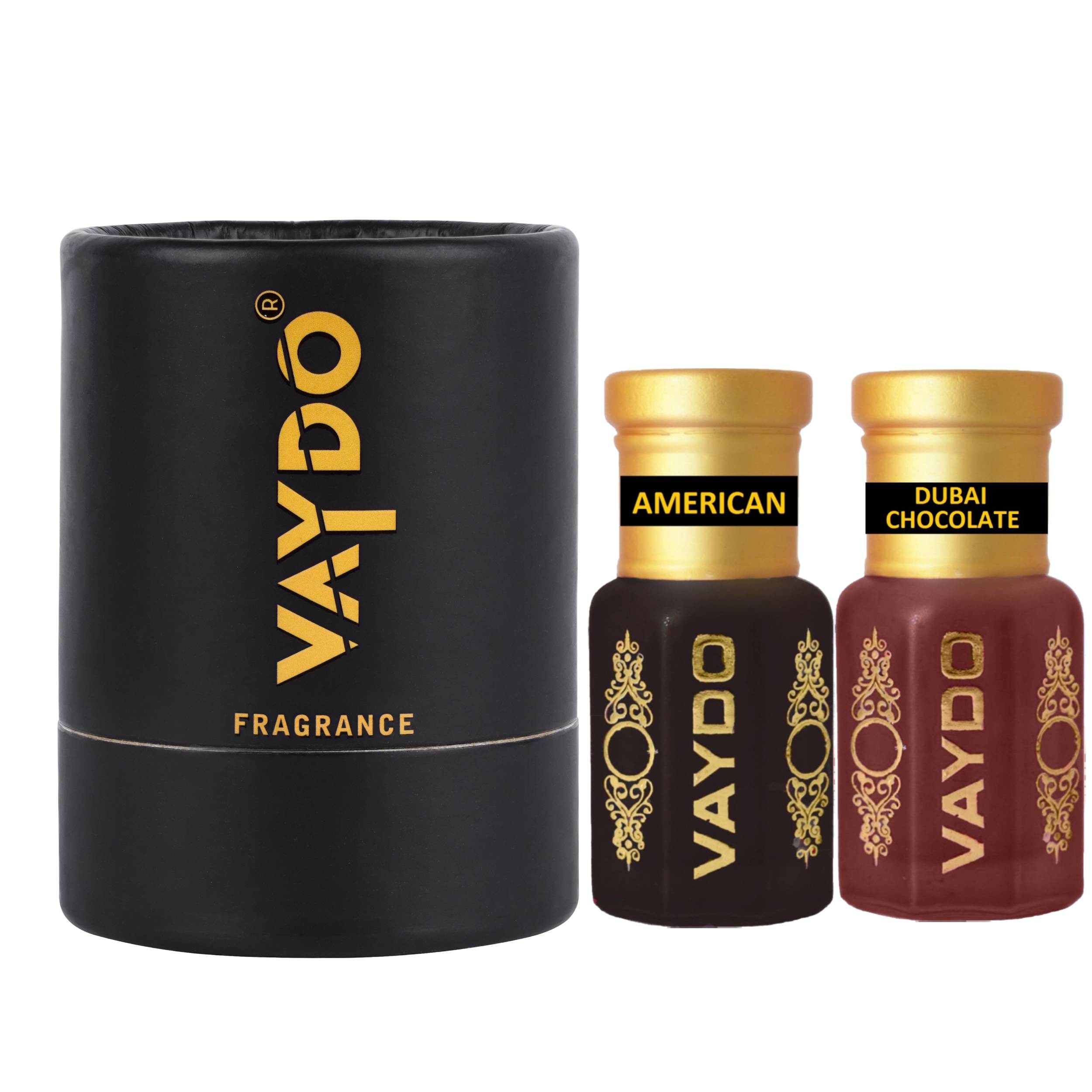 vaydo Perfume Oil Alcohol-free Attar 6+6ML for Unisex Pure Natural Fragrance Floral Attar