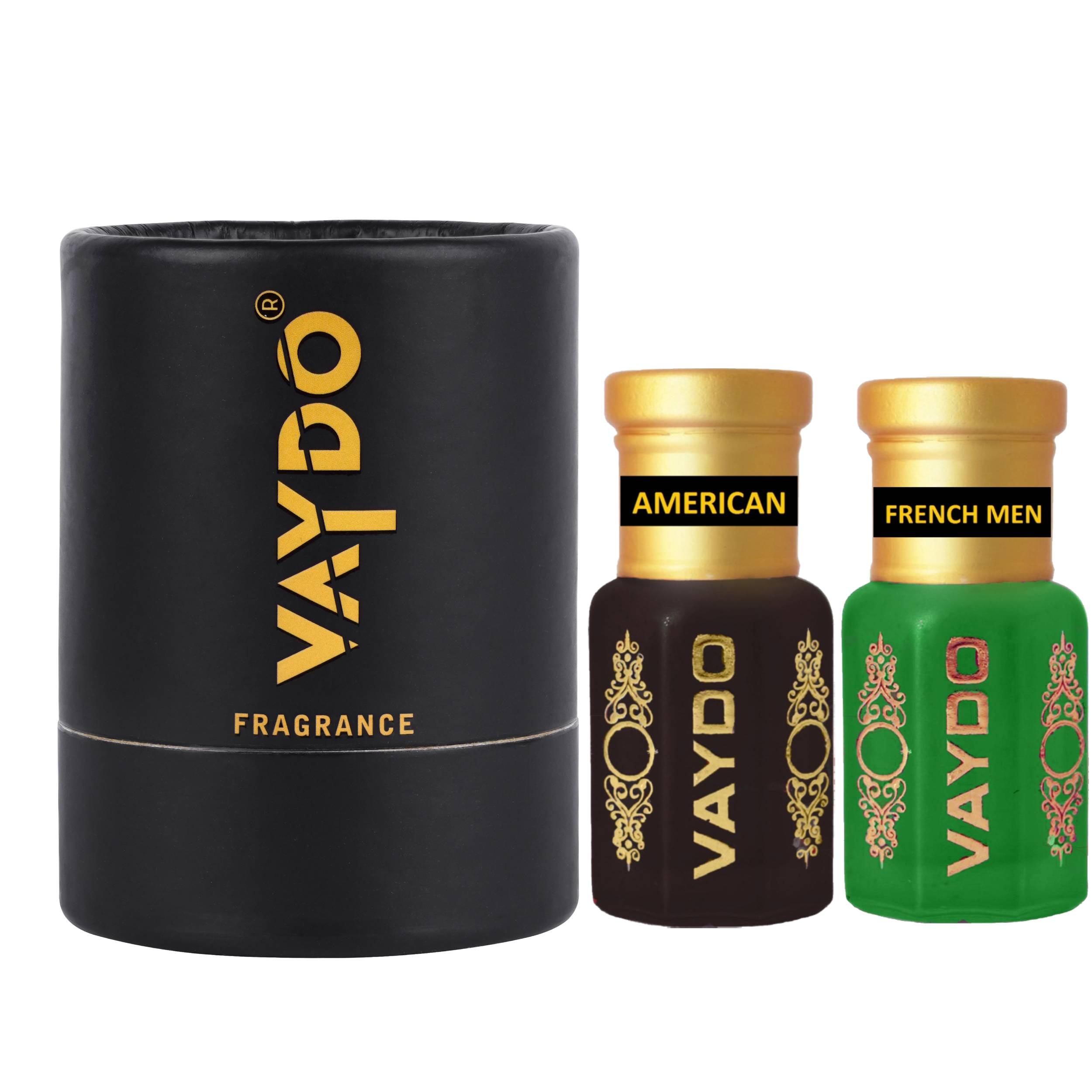 vaydo Perfume Oil Alcohol-free Attar 6+6ML for Unisex Pure Natural Fragrance Floral Attar