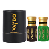 vaydo Perfume Oil Alcohol-free Attar 6+6ML for Unisex Pure Natural Fragrance Floral Attar