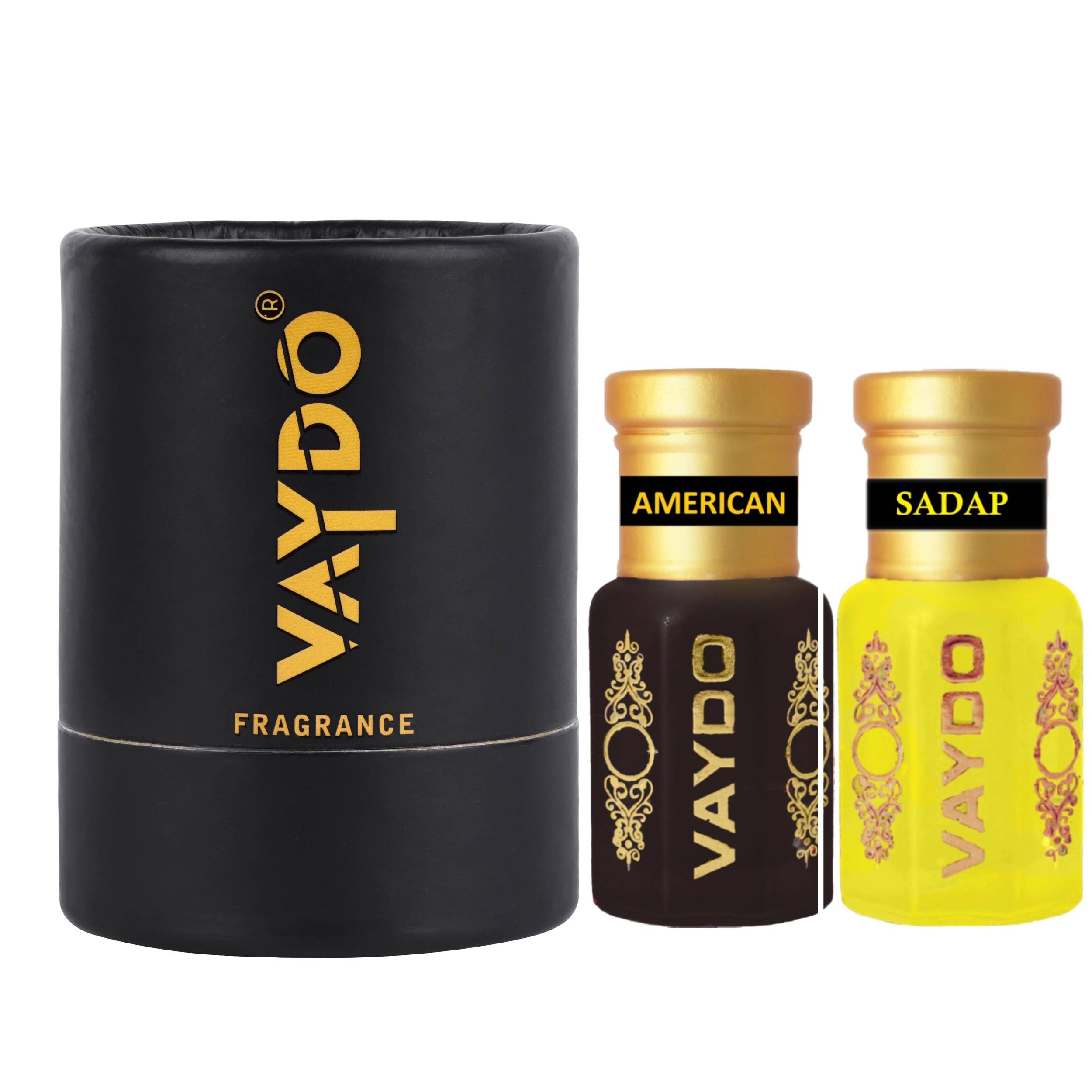 vaydo Perfume Oil Alcohol-free Attar 6+6ML for Unisex Pure Natural Fragrance Floral Attar