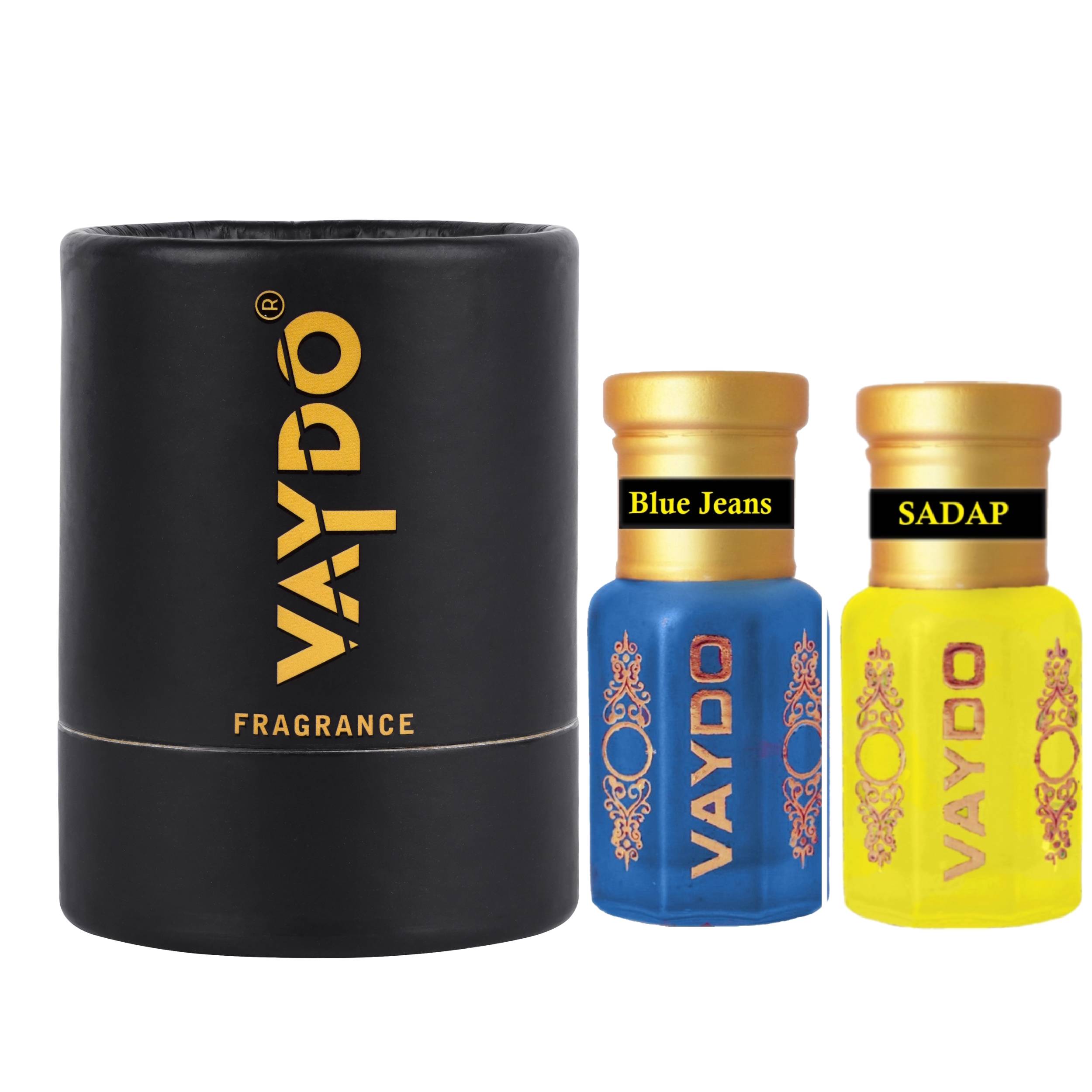 vaydo Perfume Oil Alcohol-free Attar 6+6ML for Unisex Pure Natural Fragrance Floral Attar