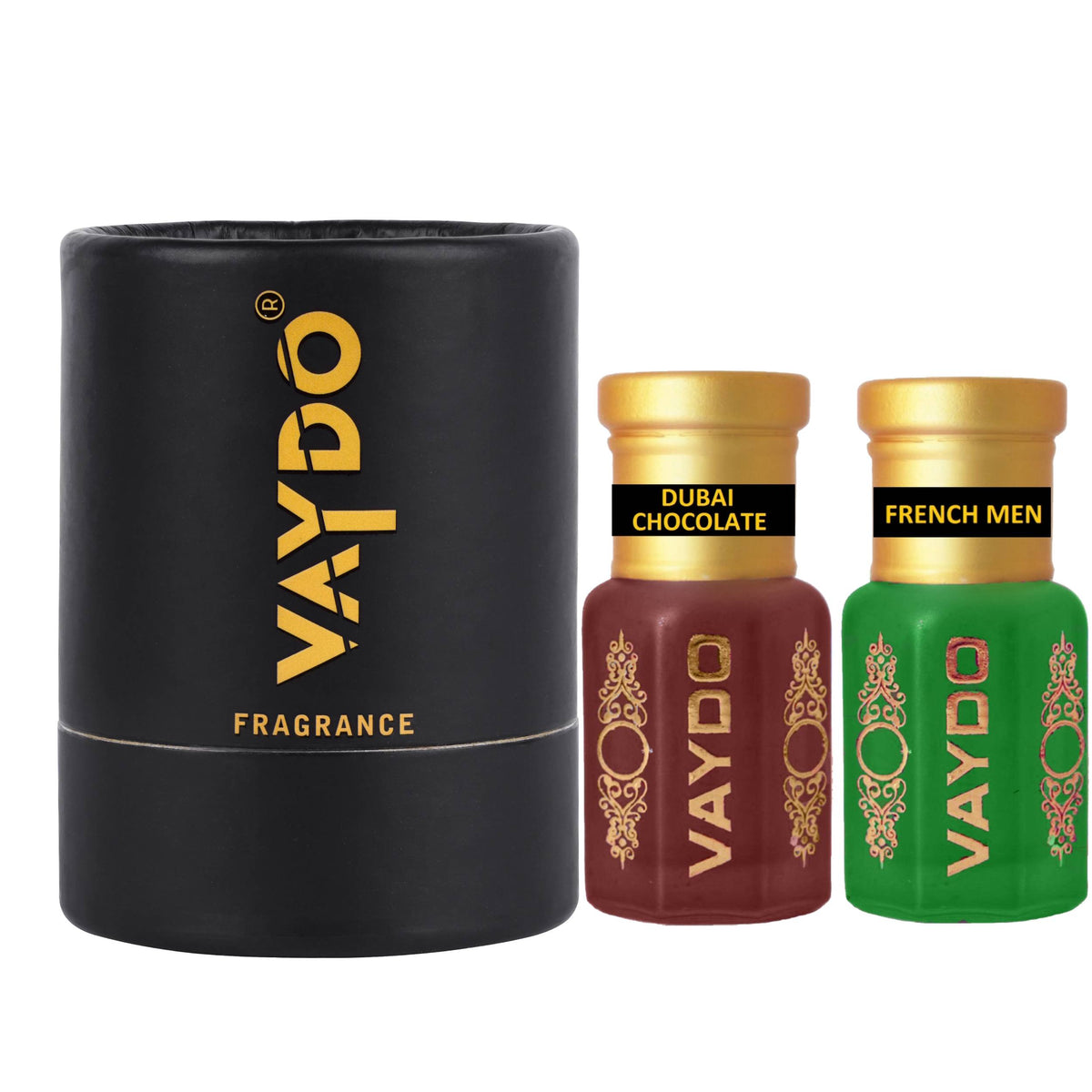 vaydo Perfume Oil Alcohol-free Attar 6+6ML for Unisex Pure Natural Fragrance Floral Attar